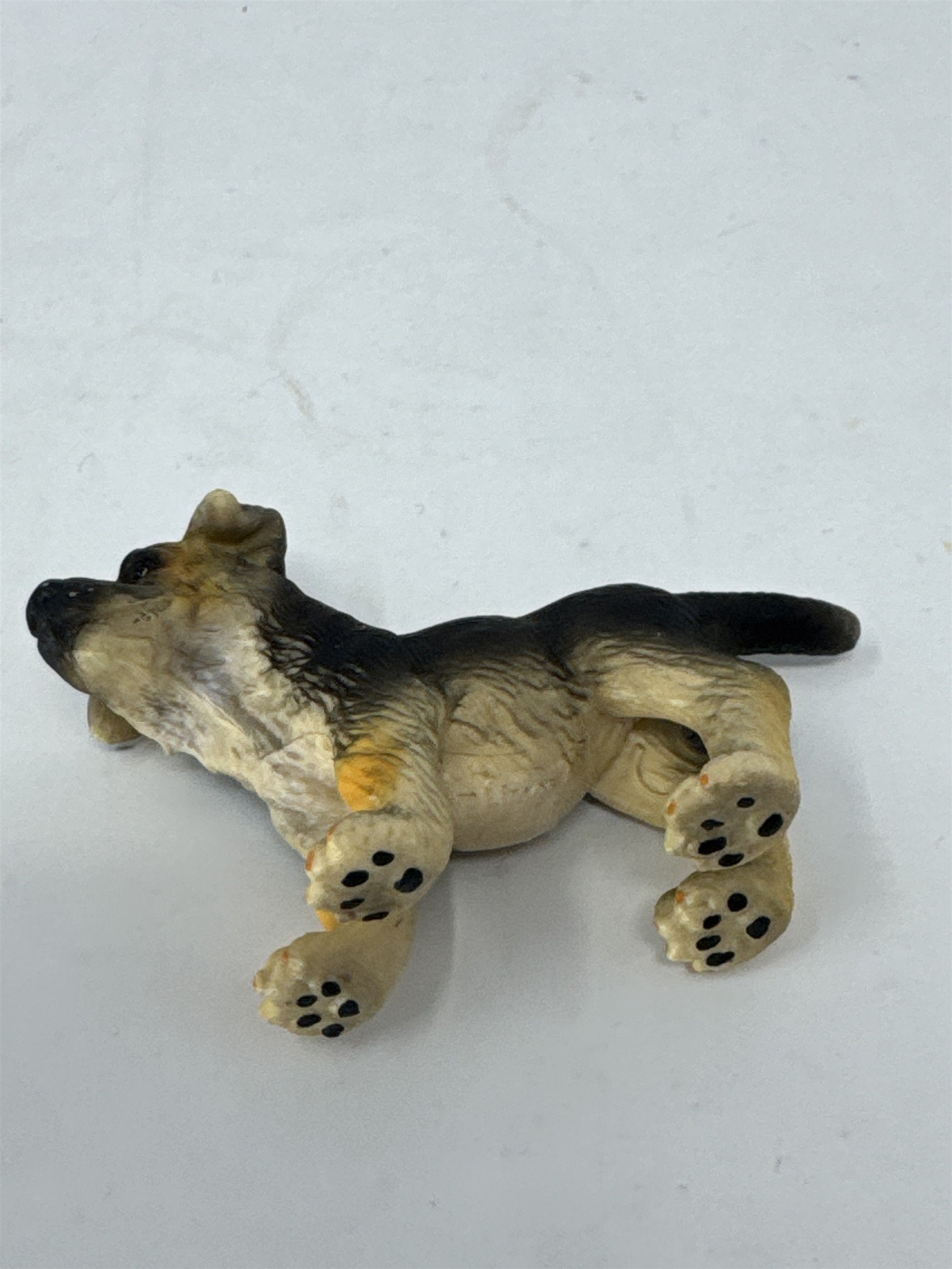 Vintage Am Limes German Shepherd Puppy Dog Figure Miniature Hand Painted
