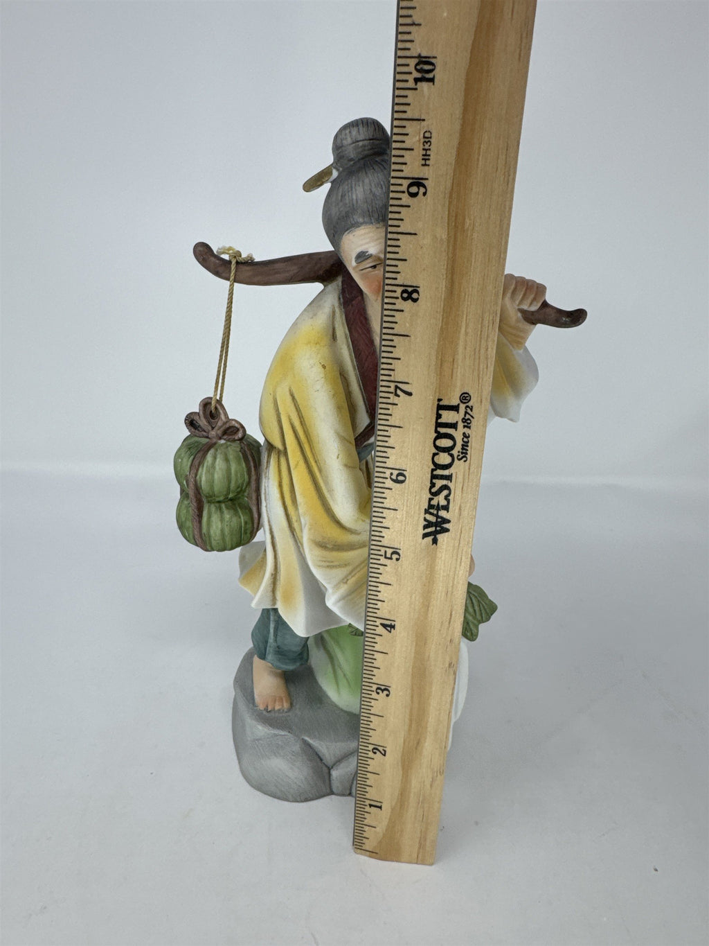 Vtg Yamakuni Japan Porcelain Figurine Hand Painted Asian Farmer Carrying Harvest
