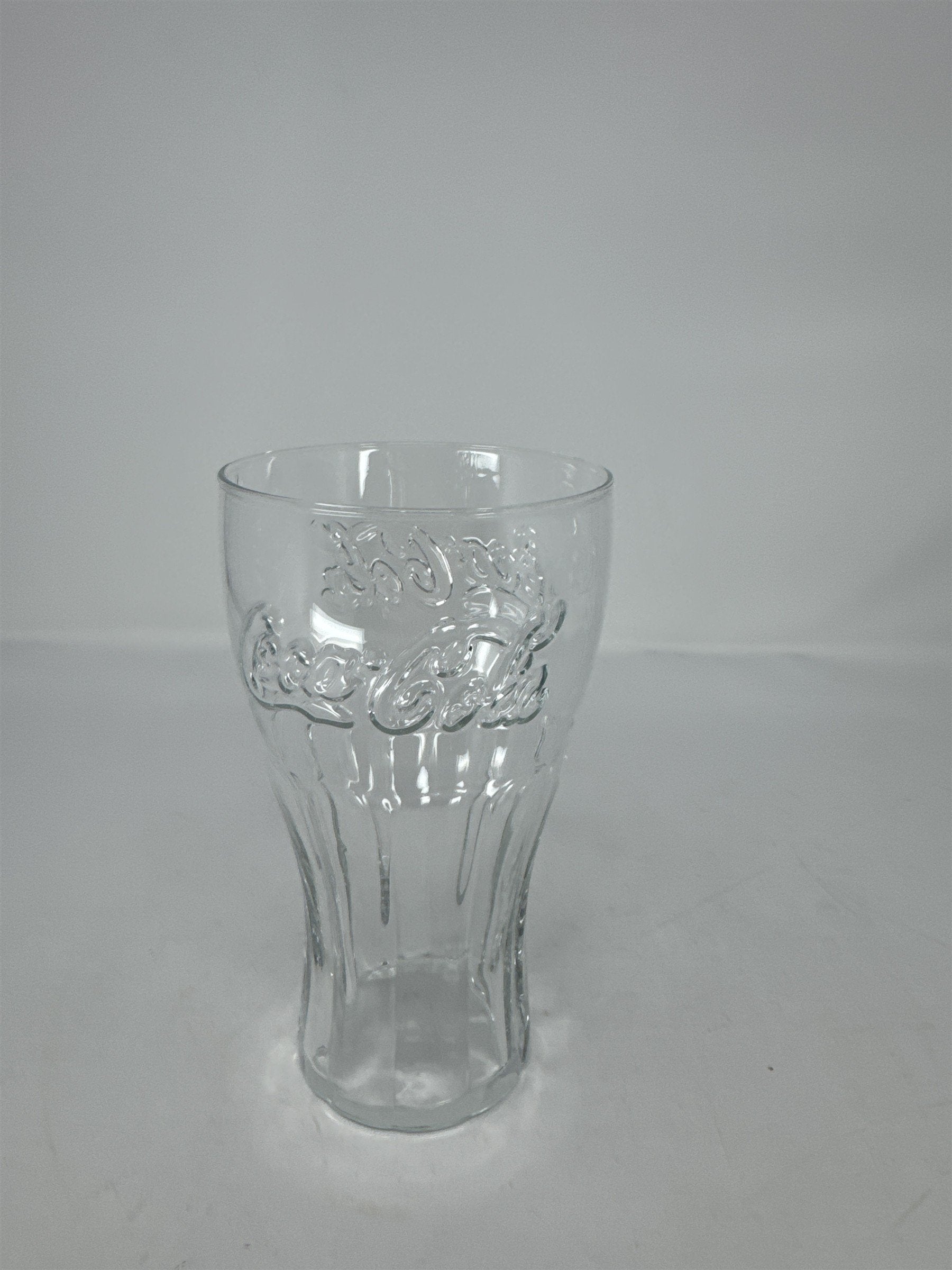 Coca Cola Coke Clear Glass 6" Tall Drinking Glass McDonalds Promo Vintage