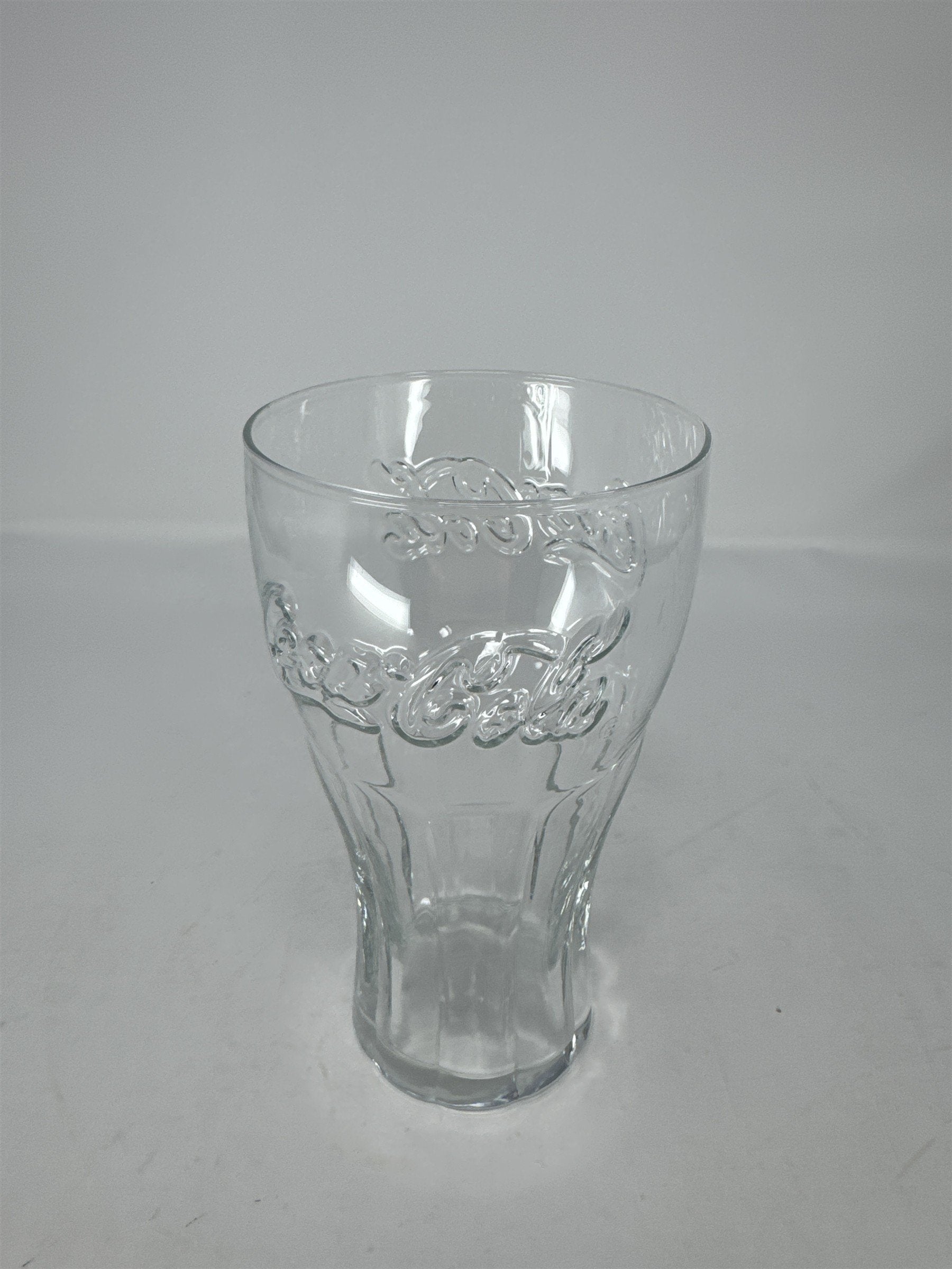 Coca Cola Coke Clear Glass 6" Tall Drinking Glass McDonalds Promo Vintage