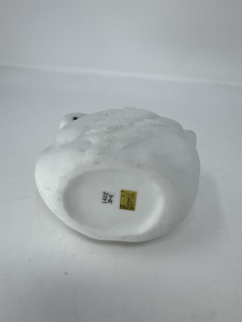 Vtg Homco #1402 White Bisque Porcelain Swan Planter Figurine Trinket Dish READ