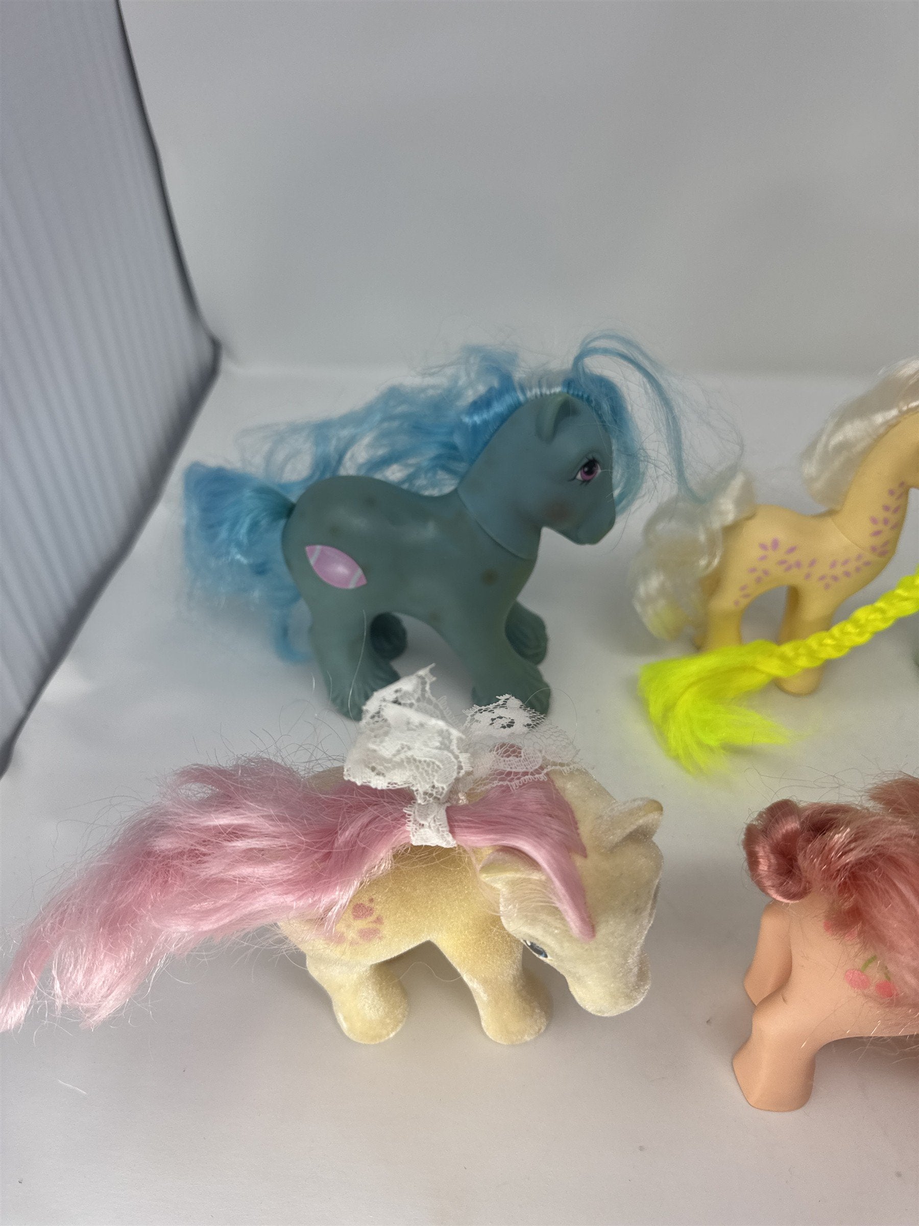 Lot of 8 Vintage My Little Pony G1 Toys Hong Kong Glitter Sparkle Felt & Mini