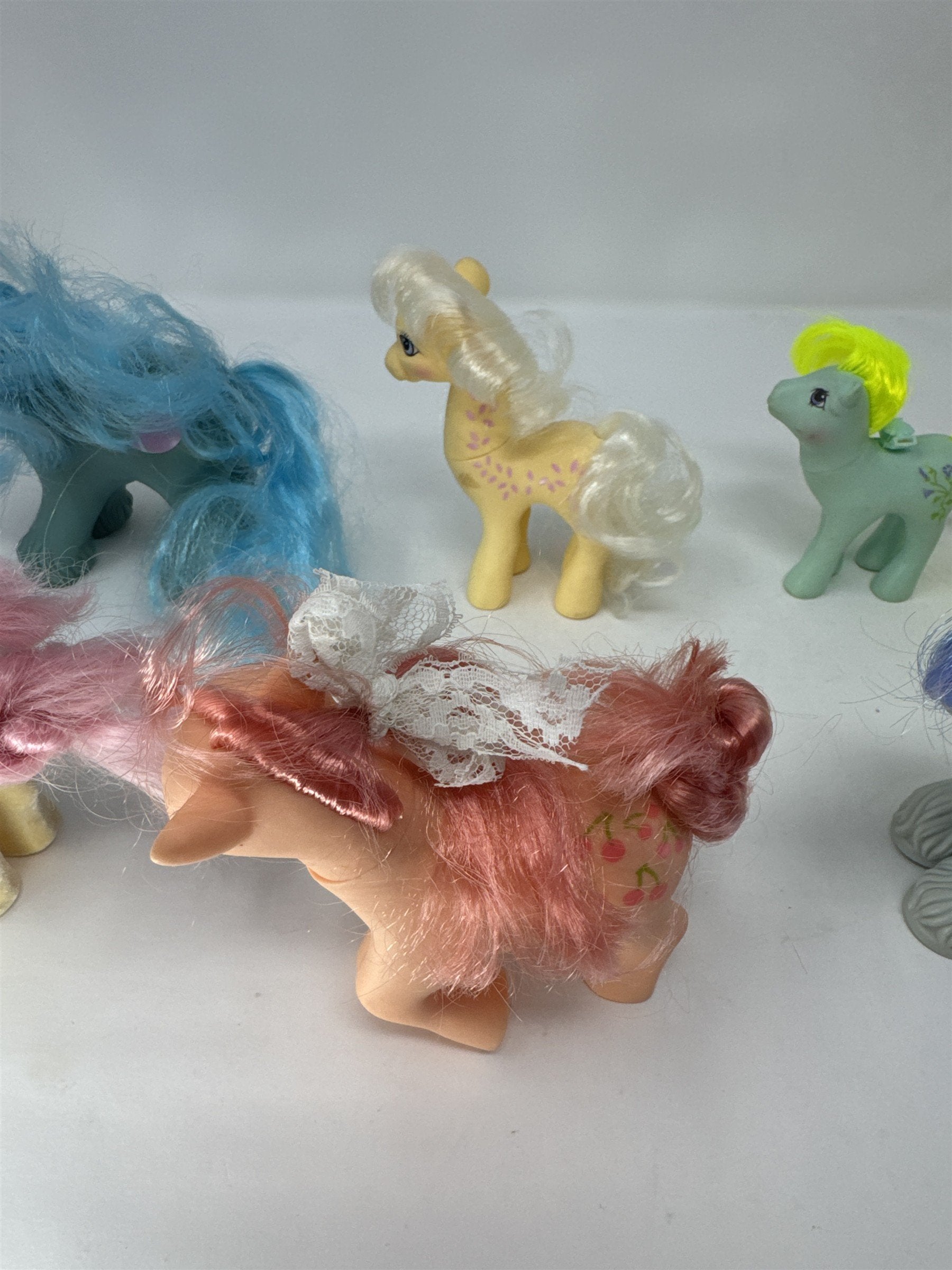 Lot of 8 Vintage My Little Pony G1 Toys Hong Kong Glitter Sparkle Felt & Mini