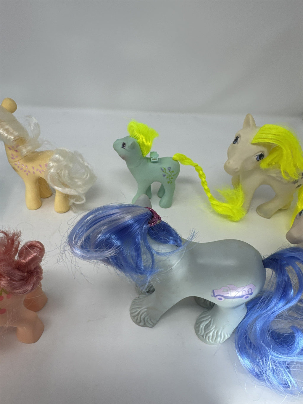 Lot of 8 Vintage My Little Pony G1 Toys Hong Kong Glitter Sparkle Felt & Mini