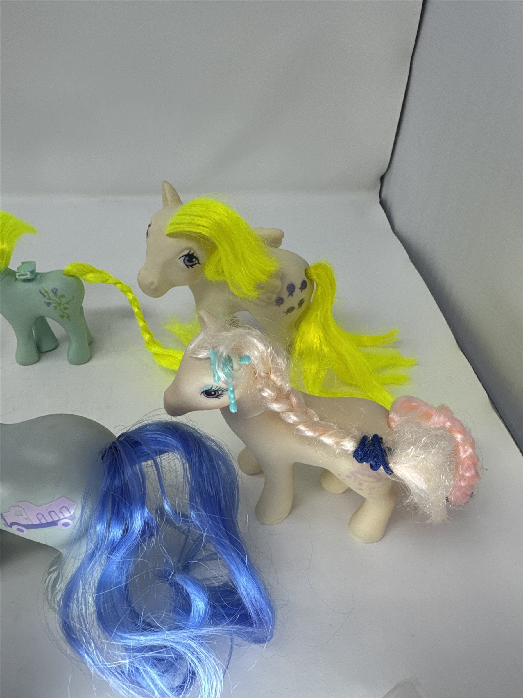 Lot of 8 Vintage My Little Pony G1 Toys Hong Kong Glitter Sparkle Felt & Mini