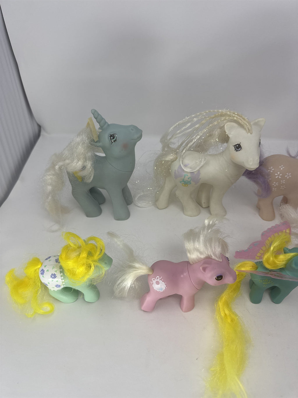 Lot of 9 Vintage My Little Pony G1 Toys Hong Kong Glitter Sparkle & Mini