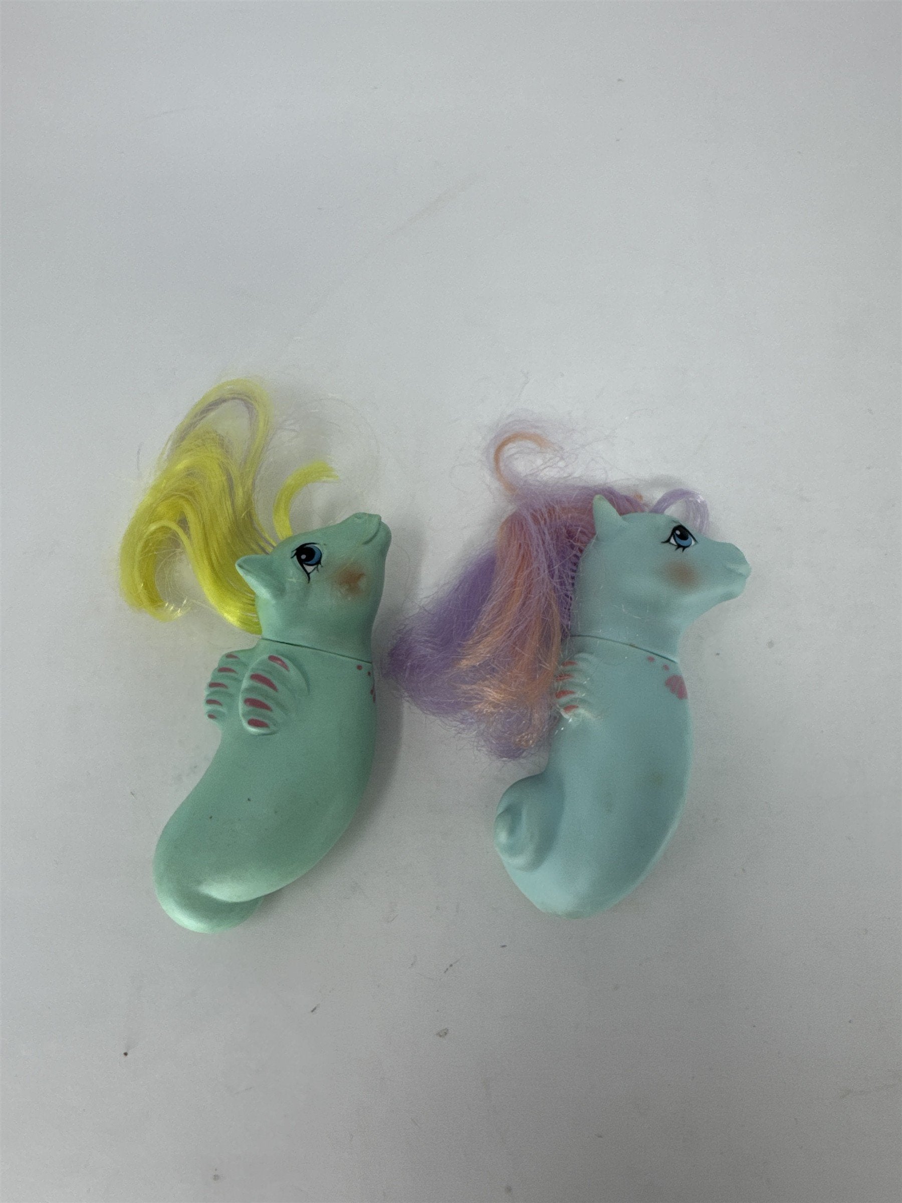 Vtg My Little Pony G1 Seahorses Hasbro Set of 2 Seahorse Toys