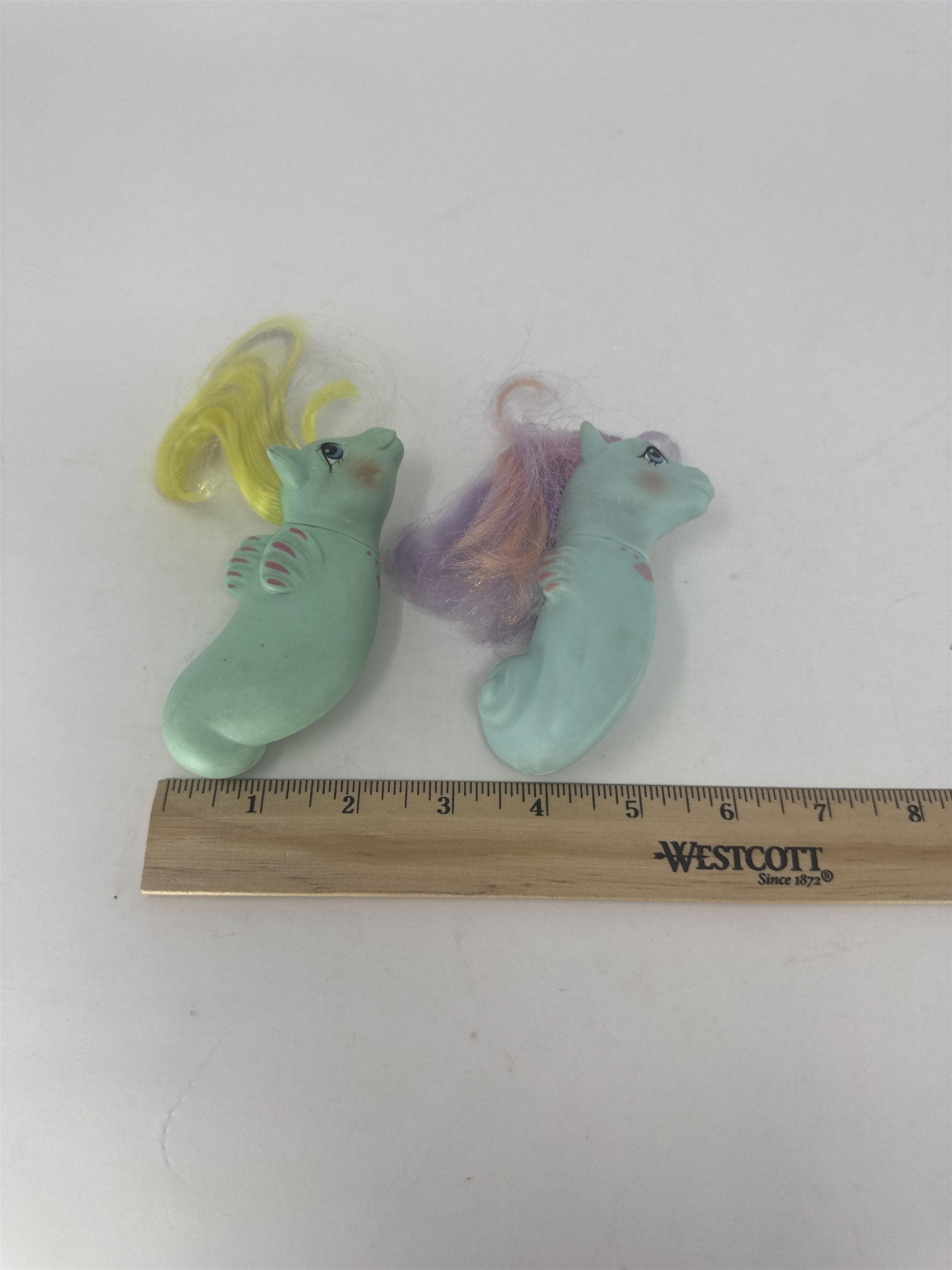 Vtg My Little Pony G1 Seahorses Hasbro Set of 2 Seahorse Toys