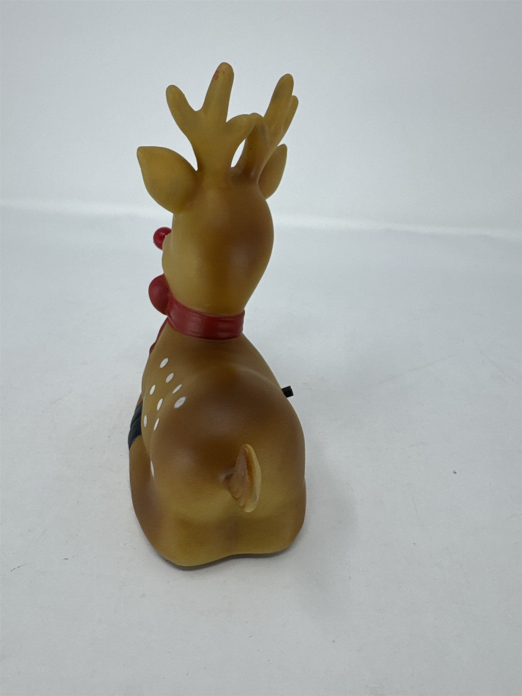 Vintage PVC Reindeer W/Nose Light Rudolph Red Nose Illuminated Christmas RARE!