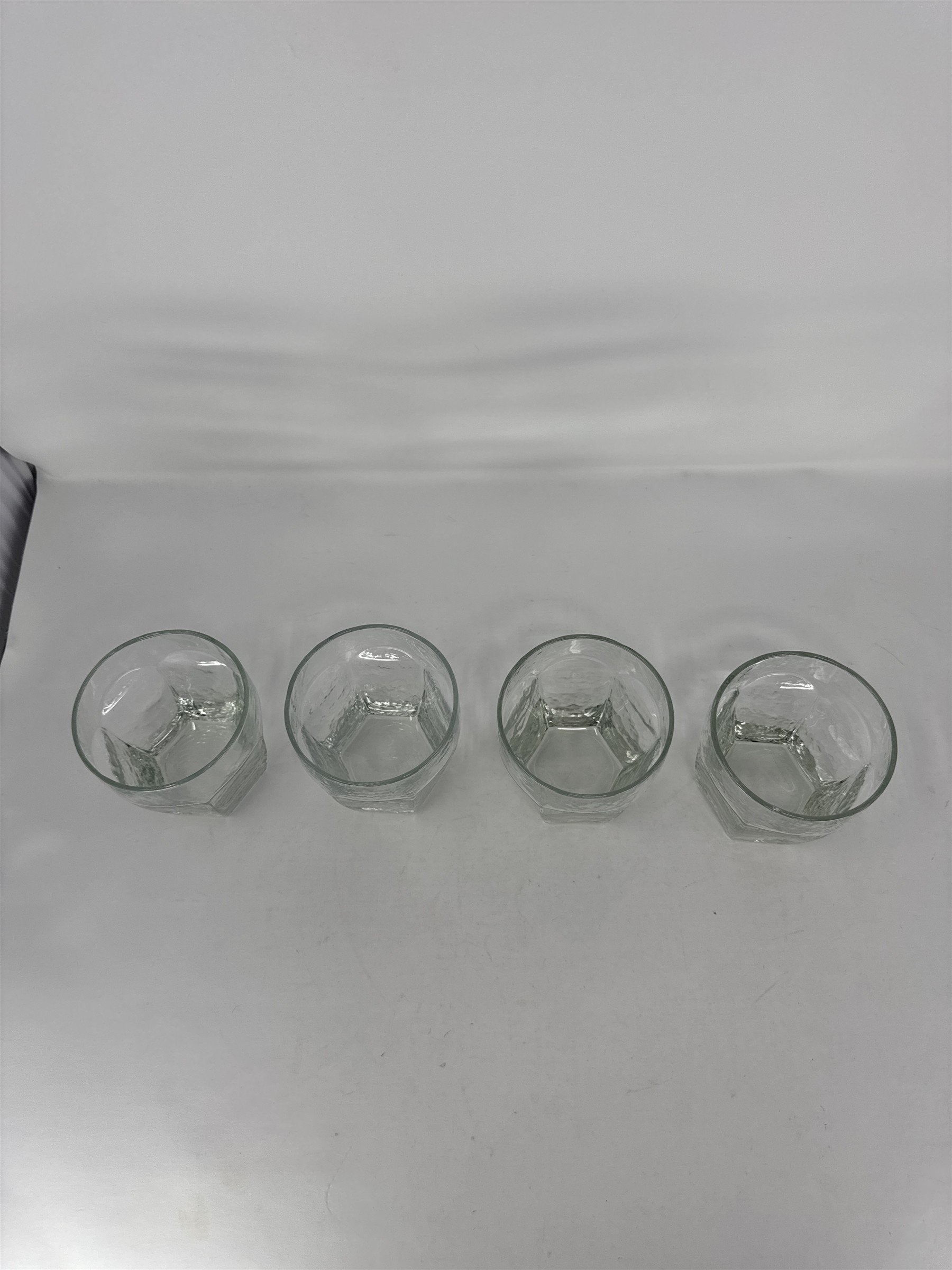 Vtg Libbey Chivalry 10 oz Rocks Glasses Set of 4 Textured Old Fashioned Lowball