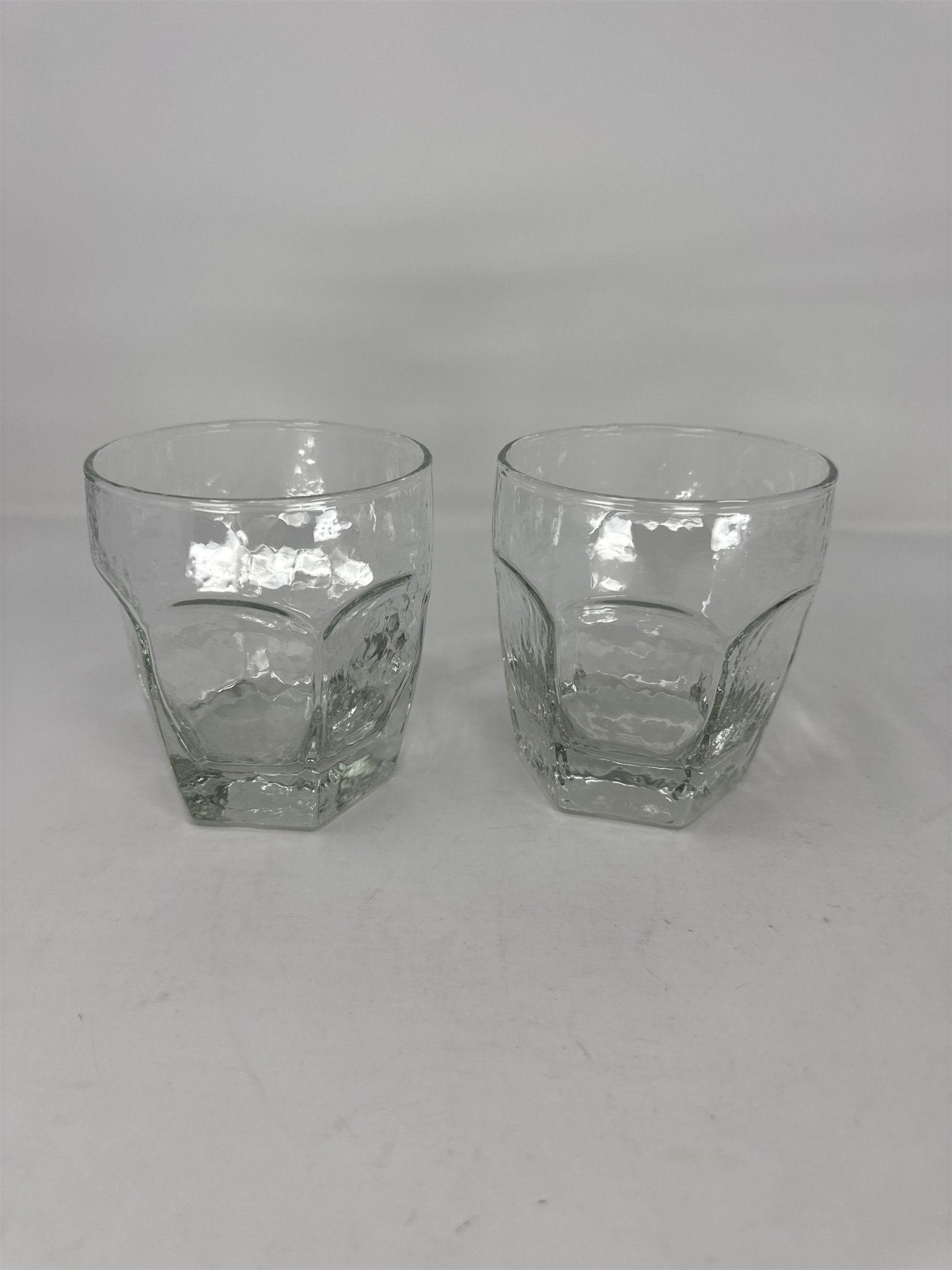 Set of 2 Vtg Libbey Chivalry 10 oz Rocks Glasses Textured Old Fashioned Lowball