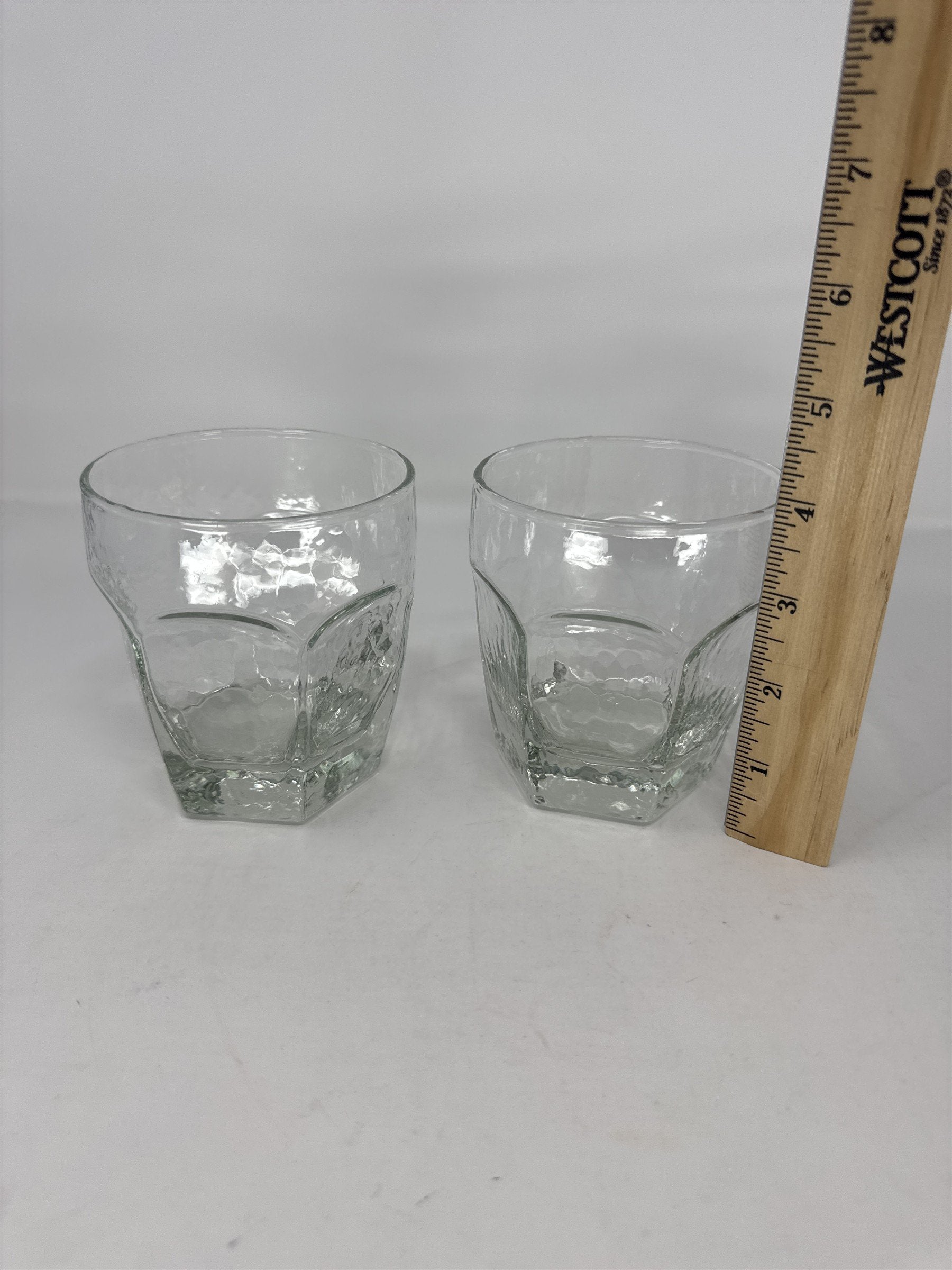 Set of 2 Vtg Libbey Chivalry 10 oz Rocks Glasses Textured Old Fashioned Lowball
