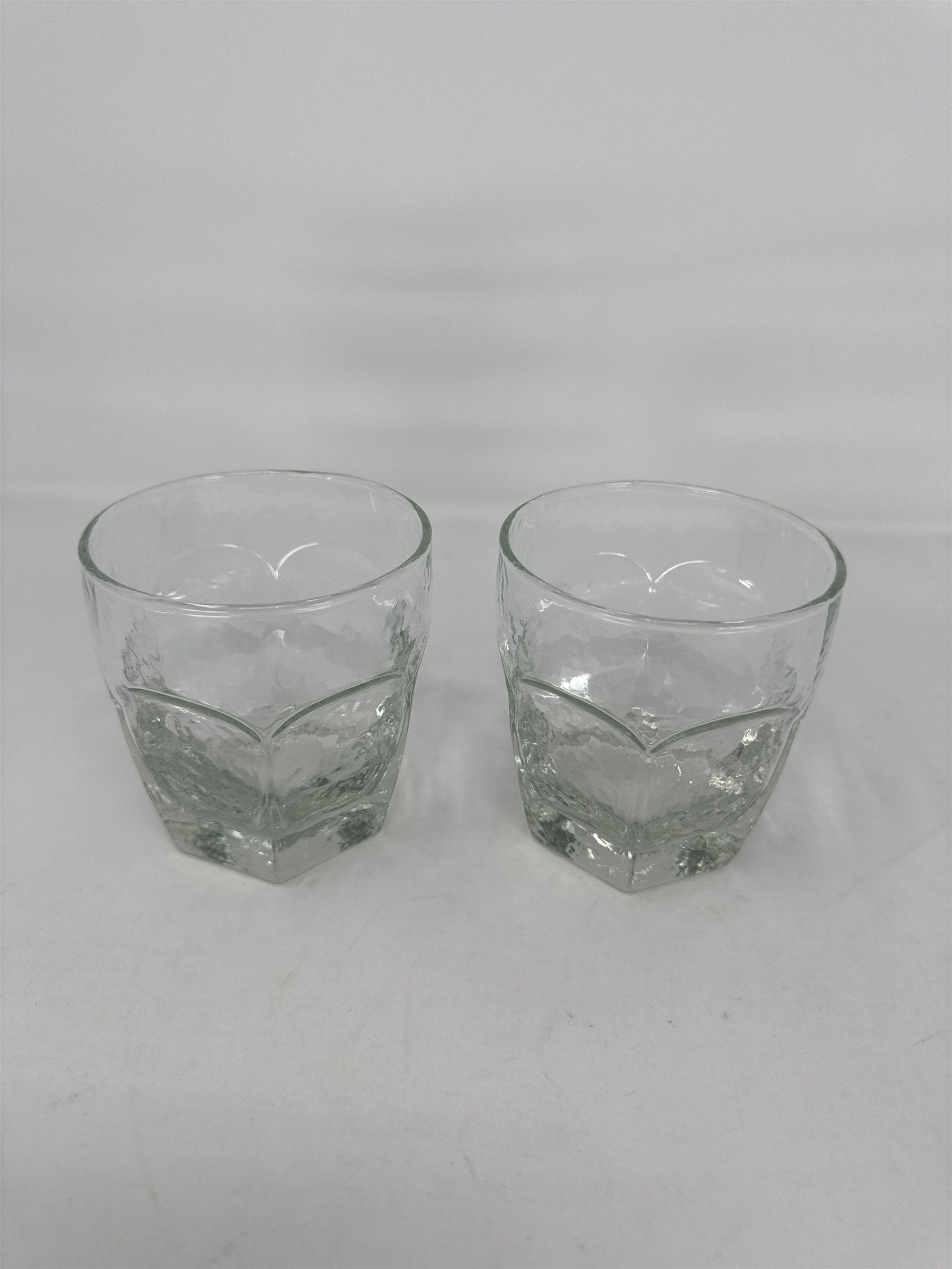 Set of 2 Vtg Libbey Chivalry 10 oz Rocks Glasses Textured Old Fashioned Lowball