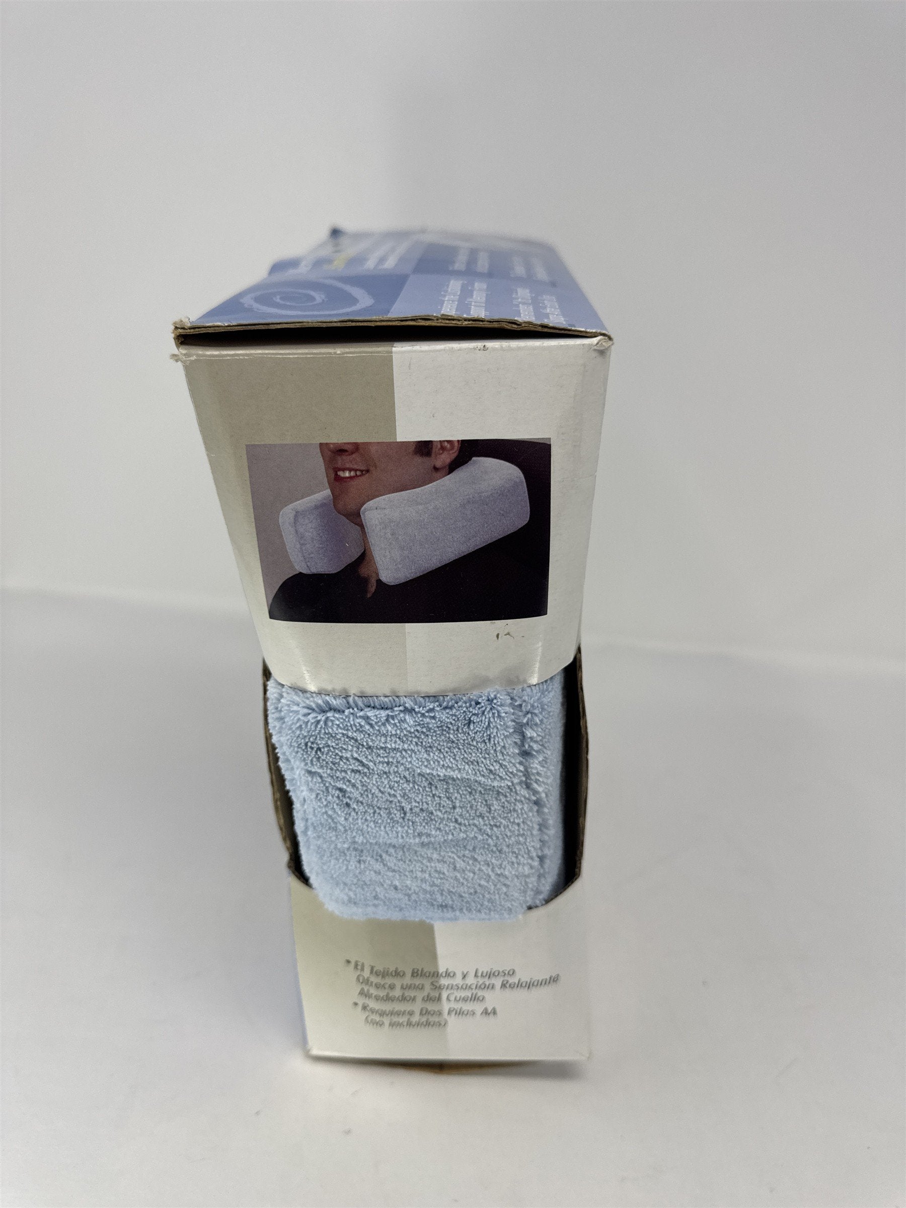 Vibrating Memory Foam Neck Cushion Massager Pillow Blue H-2014-0 Walmart Vtg