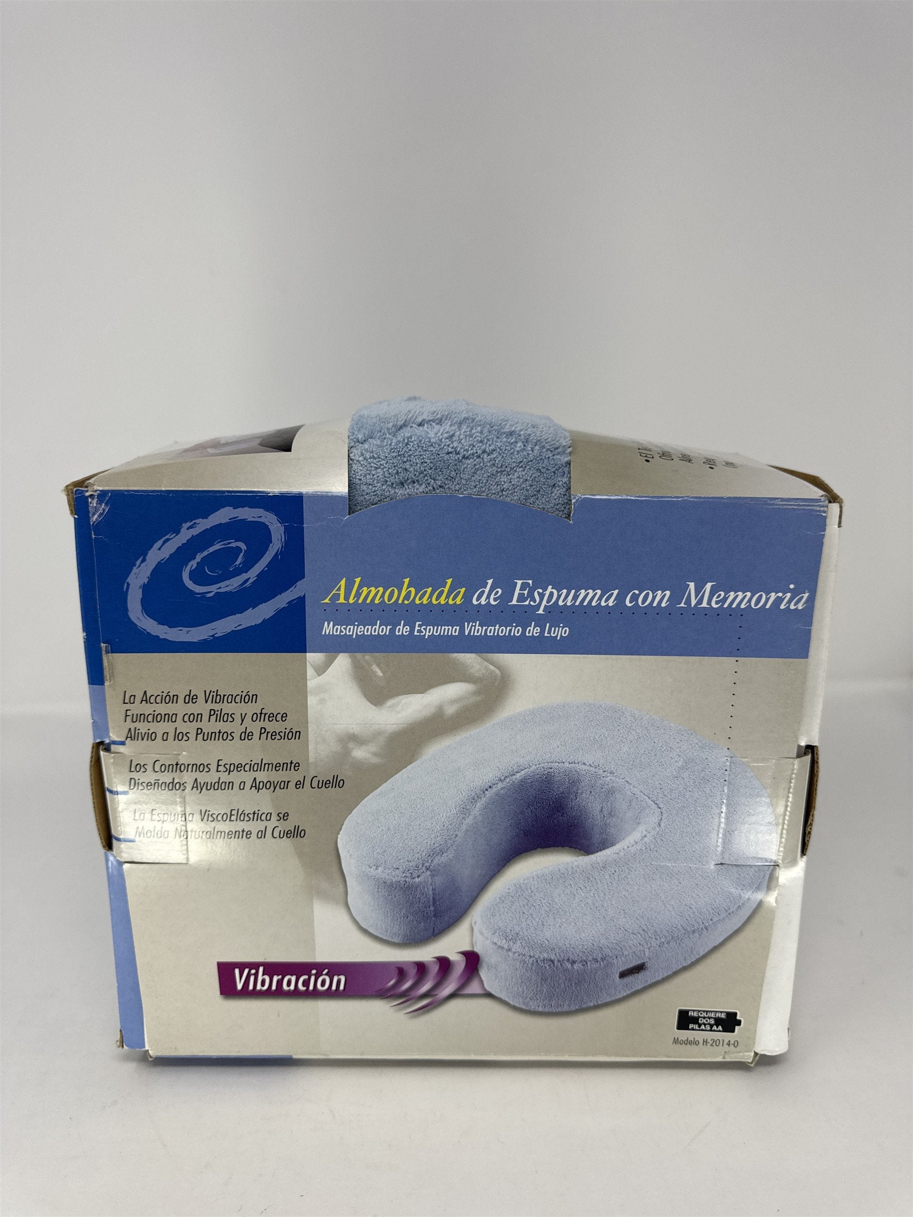 Vibrating Memory Foam Neck Cushion Massager Pillow Blue H-2014-0 Walmart Vtg