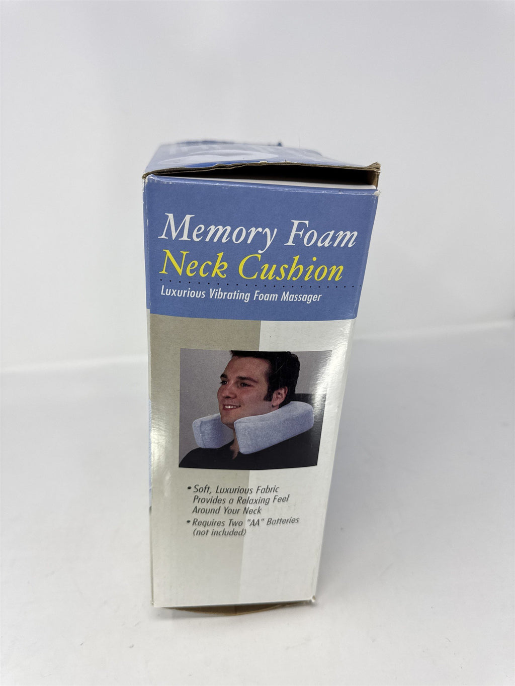 Vibrating Memory Foam Neck Cushion Massager Pillow Blue H-2014-0 Walmart Vtg
