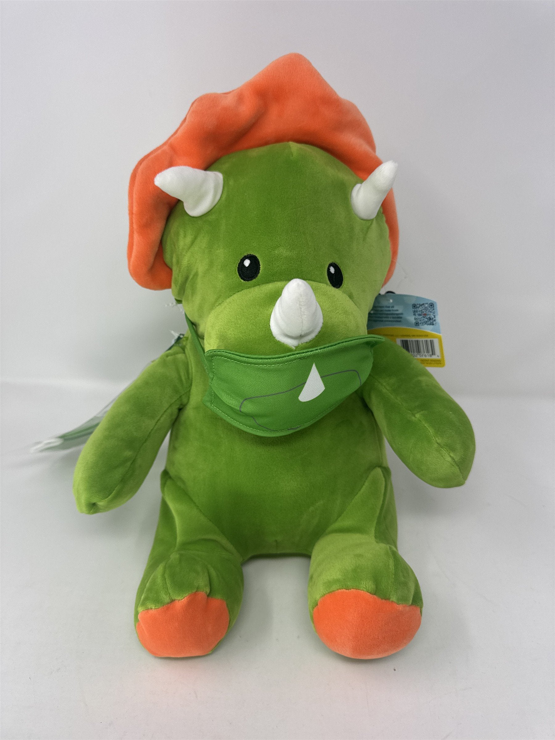 Animal Adventure WelloBeez Green Dinosaur Antimicrobial Plush Mask Mate Toy