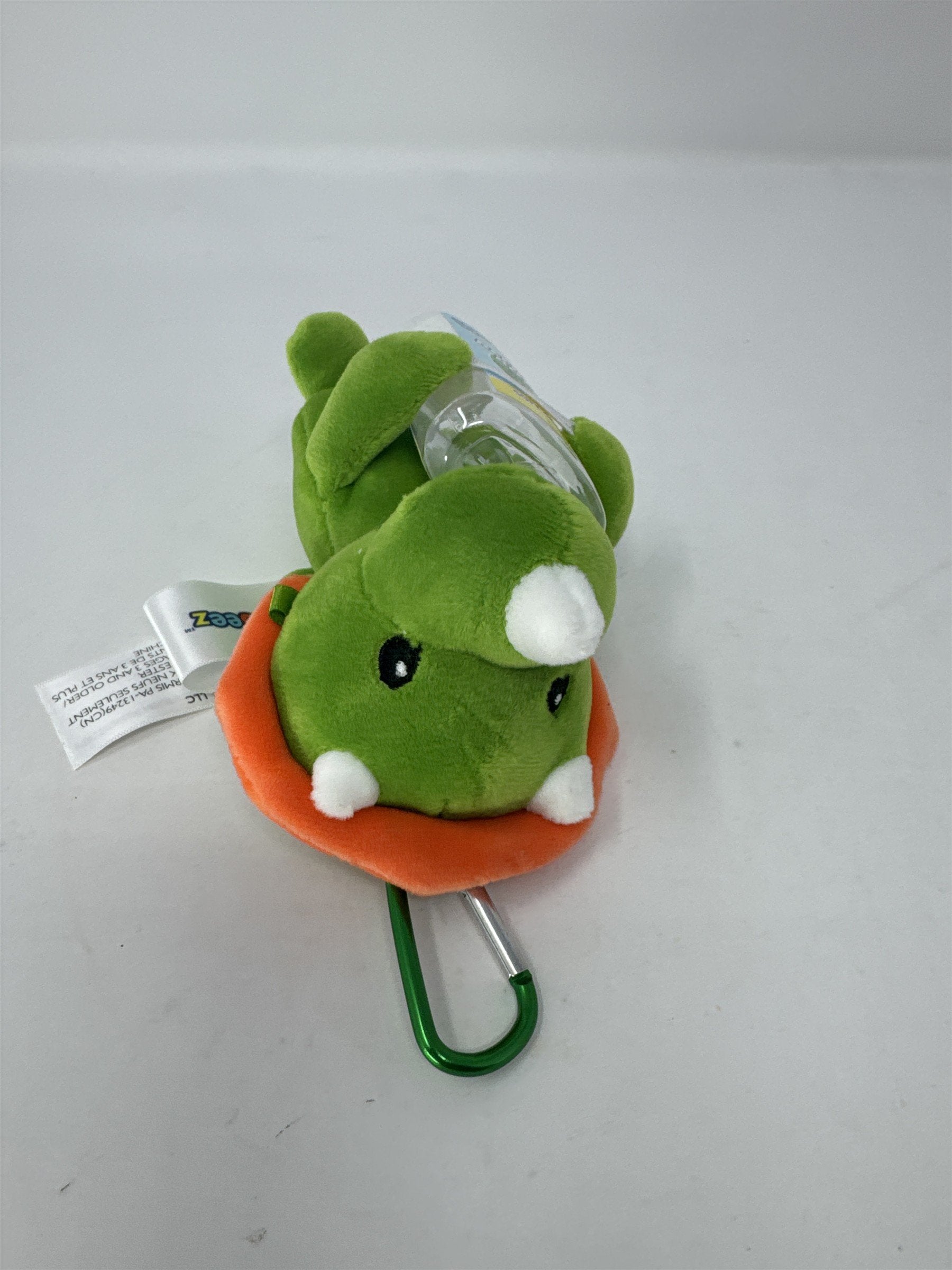 WelloBeez Animal Adventure Mini Triceratops Dinosaur Refillable Sanitizer Plush
