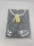 UVN 2pc Loungewear Set T-Shirt & Shorts Tracksuit Light Gray & White 2XL