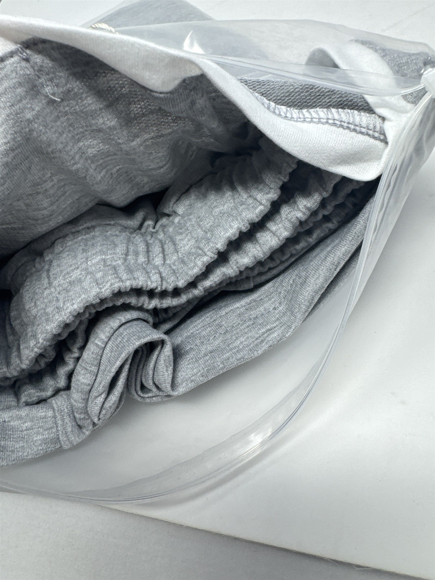 UVN 2pc Loungewear Set T-Shirt & Shorts Tracksuit Light Gray & White 2XL