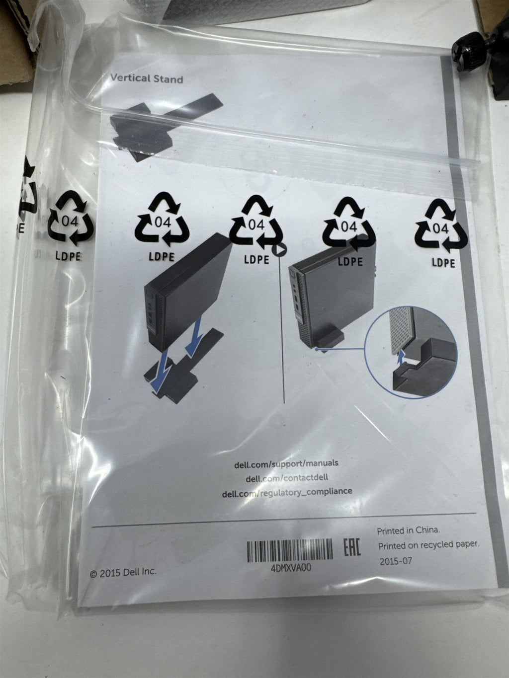 OEM Dell OptiPlex Micro VESA Mount Bracket 0R642W MNT-SGL-MFF Vertical Mount Kit