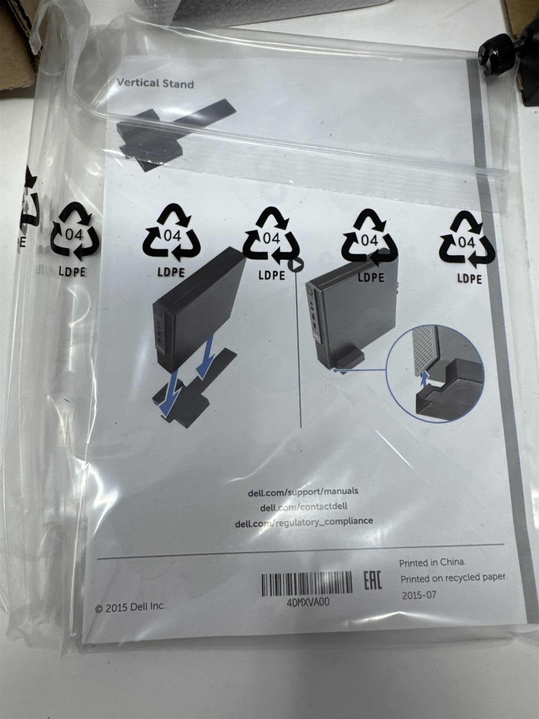 OEM Dell OptiPlex Micro VESA Mount Bracket 0R642W MNT-SGL-MFF Vertical Mount Kit