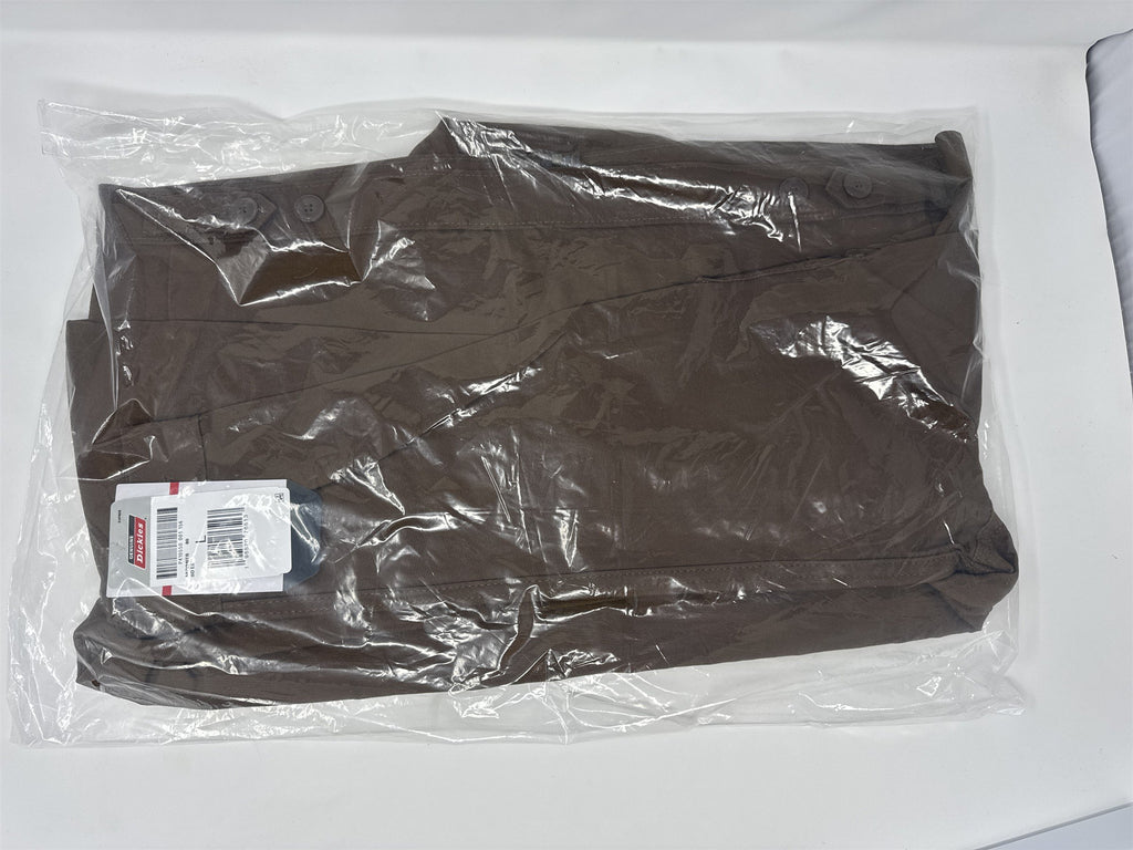 Genuine Dickies Womens Woven Unlined Duck Eisenhower Jacket Brown Large NWT