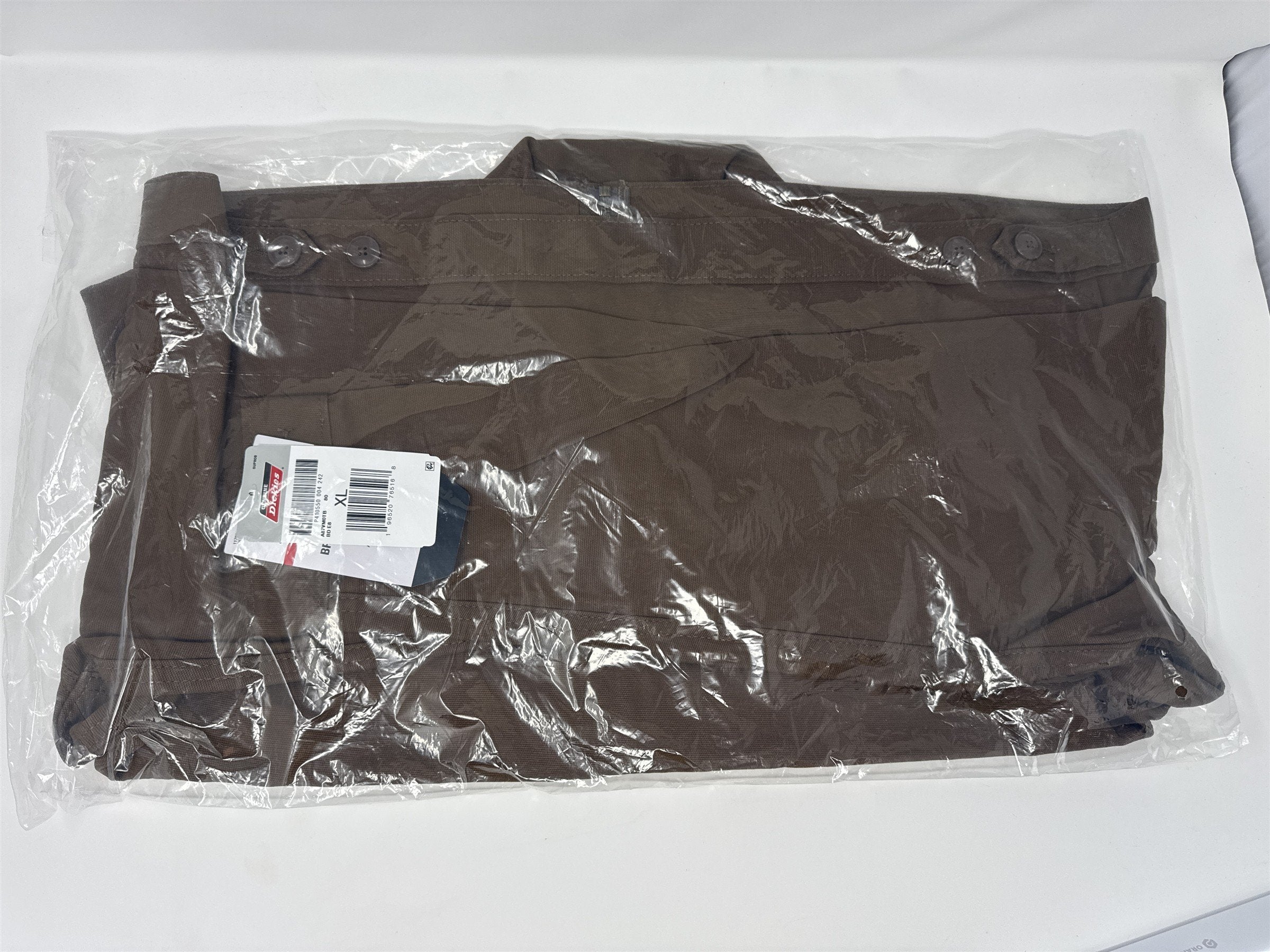 Genuine Dickies Womens Woven Unlined Duck Eisenhower Jacket Brown XL NWT