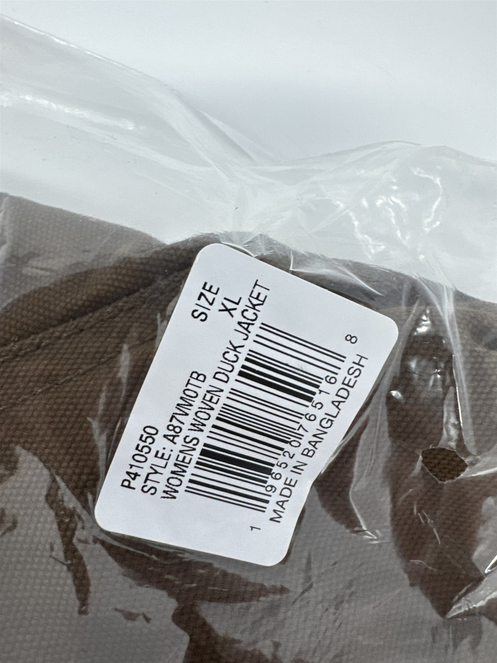 Genuine Dickies Womens Woven Unlined Duck Eisenhower Jacket Brown XL NWT