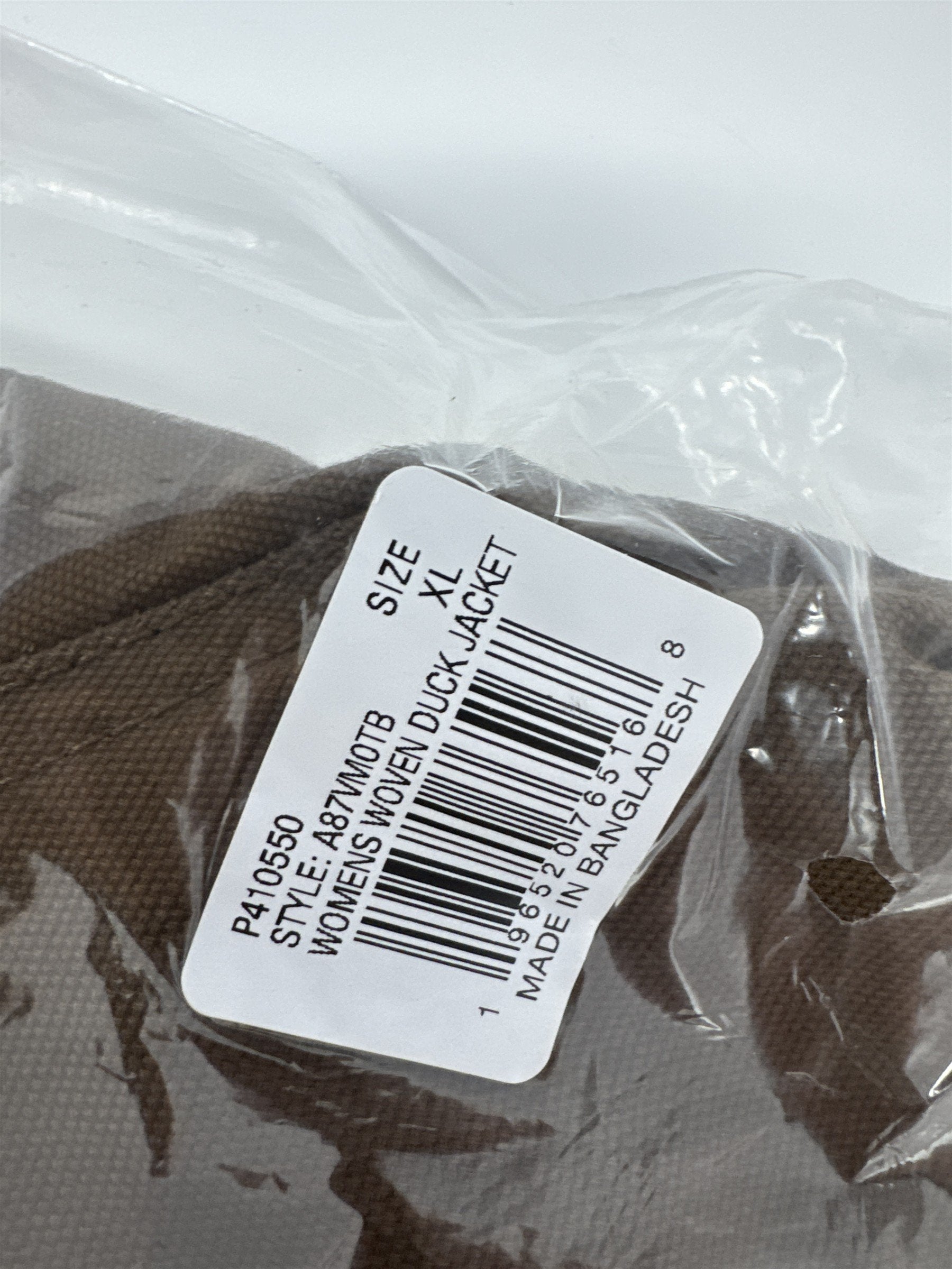 Genuine Dickies Womens Woven Unlined Duck Eisenhower Jacket Brown XL NWT