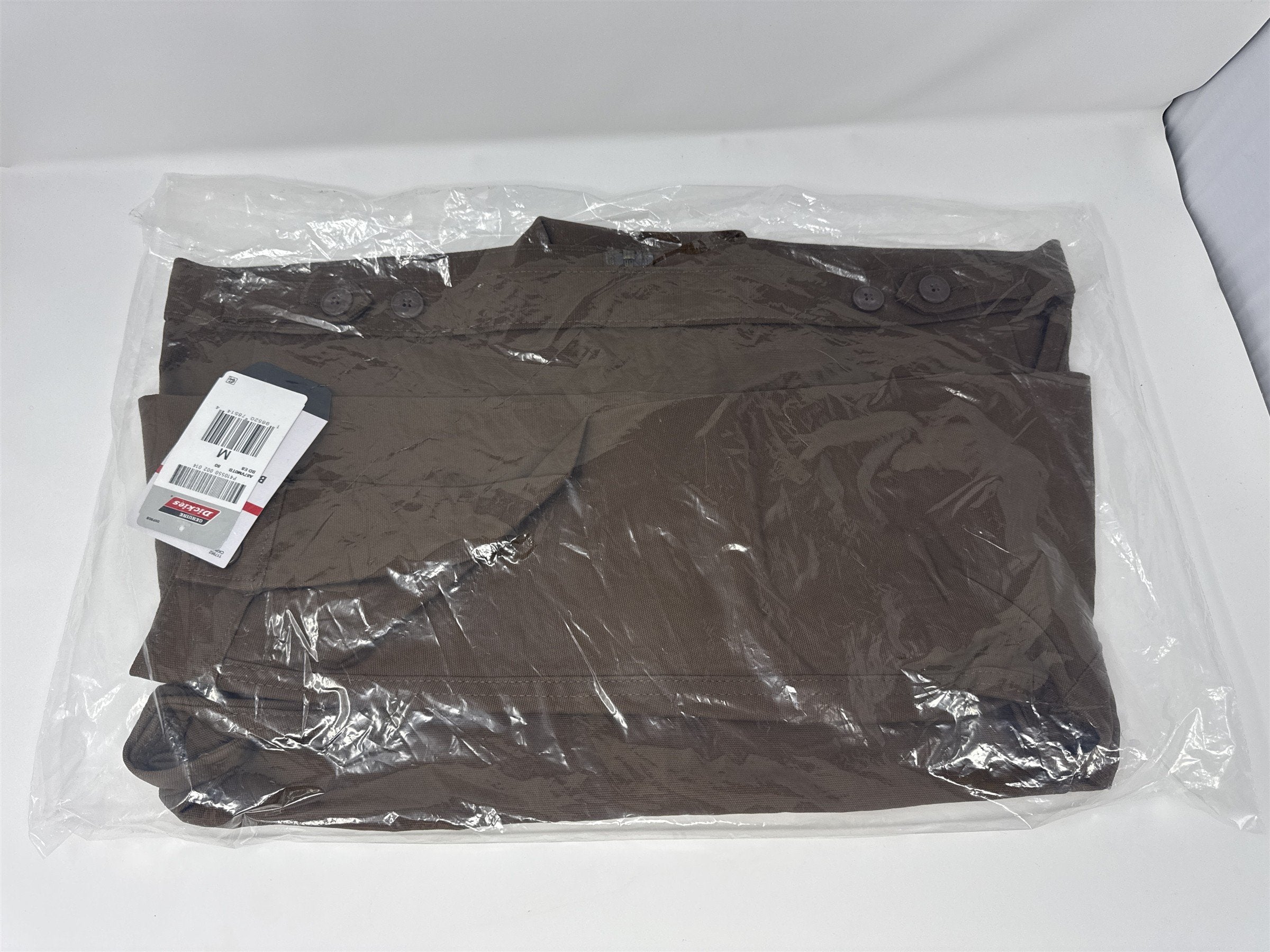 Genuine Dickies Womens Woven Unlined Duck Eisenhower Jacket Brown Medium NWT