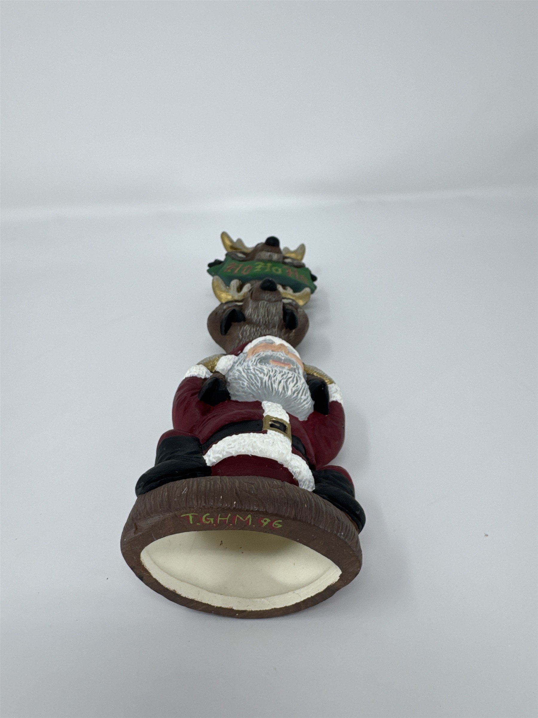 Vtg Handmade Christmas Santa Claus Totem Figurine Ho Ho Ho Stacked Figures