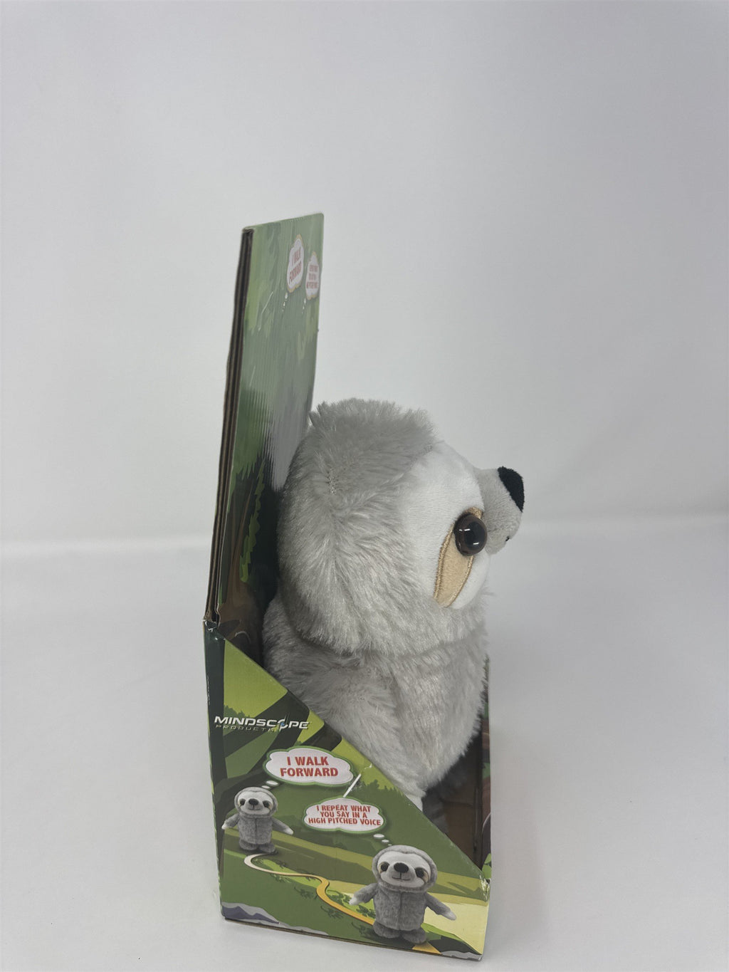 Babble Budz Sloth Mimicking Talk Back Animatronic Plush Toy Gray