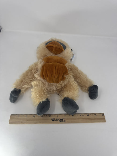 Goffa International Brown Tan Monkey Plush Stuffed Animal Sitting Soft Toy 11”