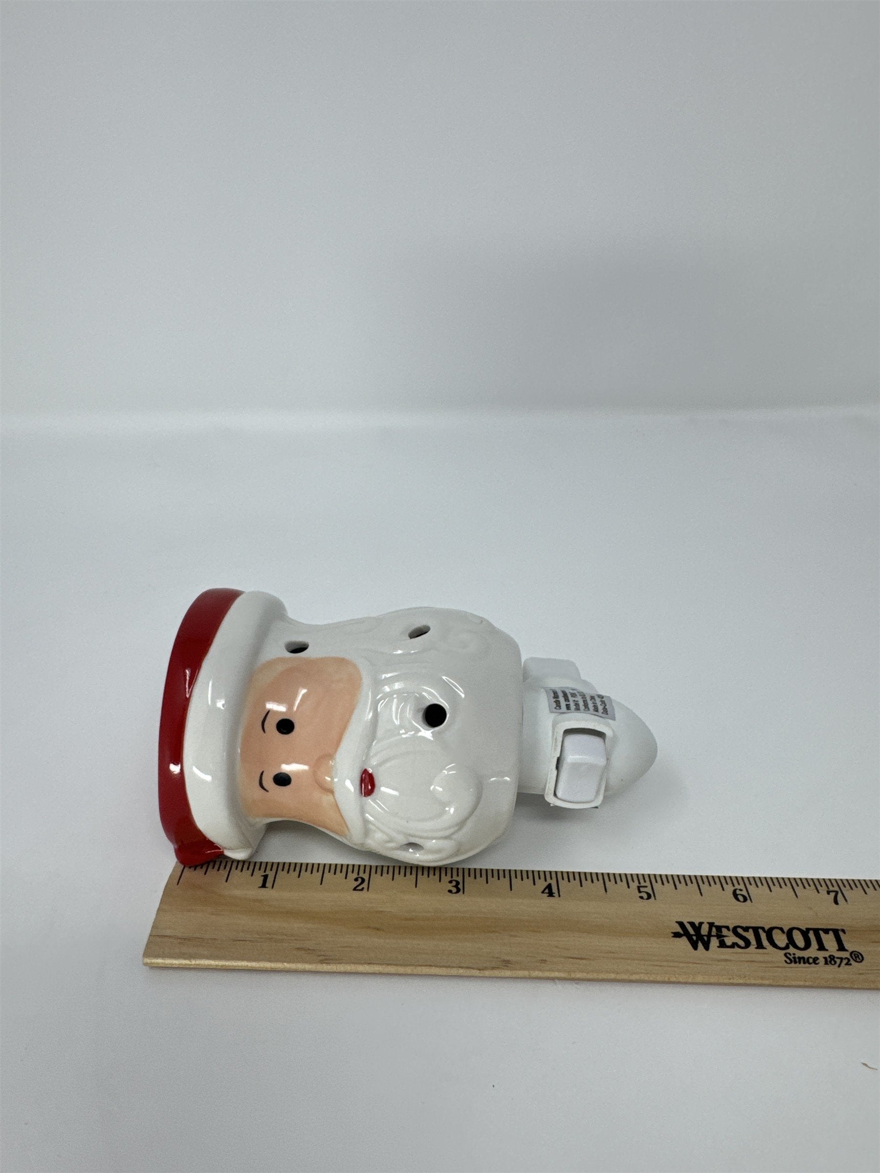 Candle Warmers Etc. Santa Claus Mini Wax Warmer Plug-In Night Light Ceramic Vtg