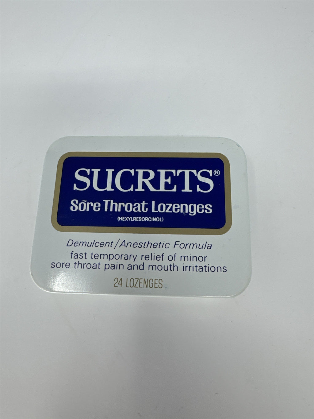 Vintage Sucrets Calgon Merck Sore Throat Lozenges Tin Container Pittsburgh PA