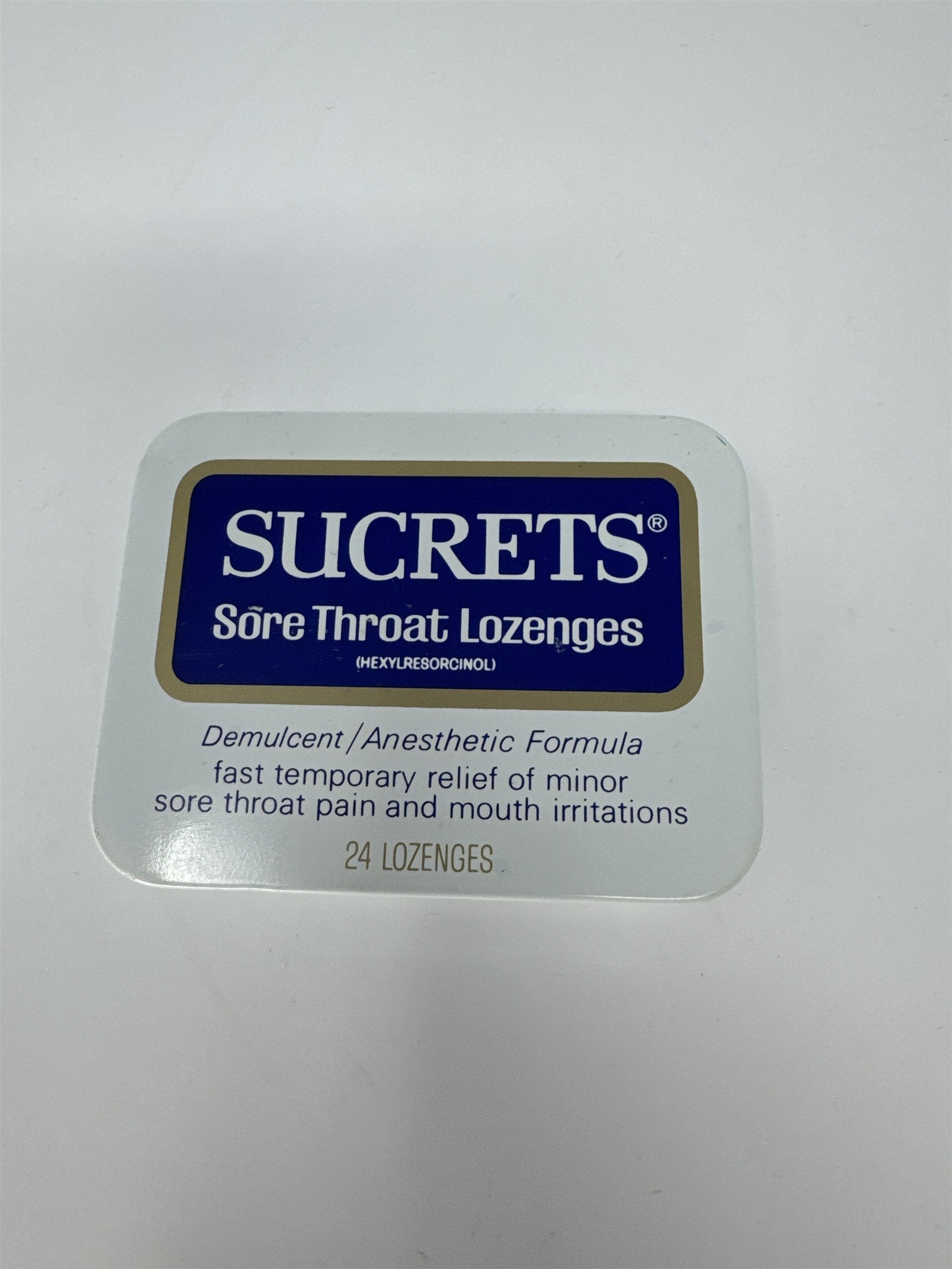 Vintage Sucrets Calgon Merck Sore Throat Lozenges Tin Container Pittsburgh PA