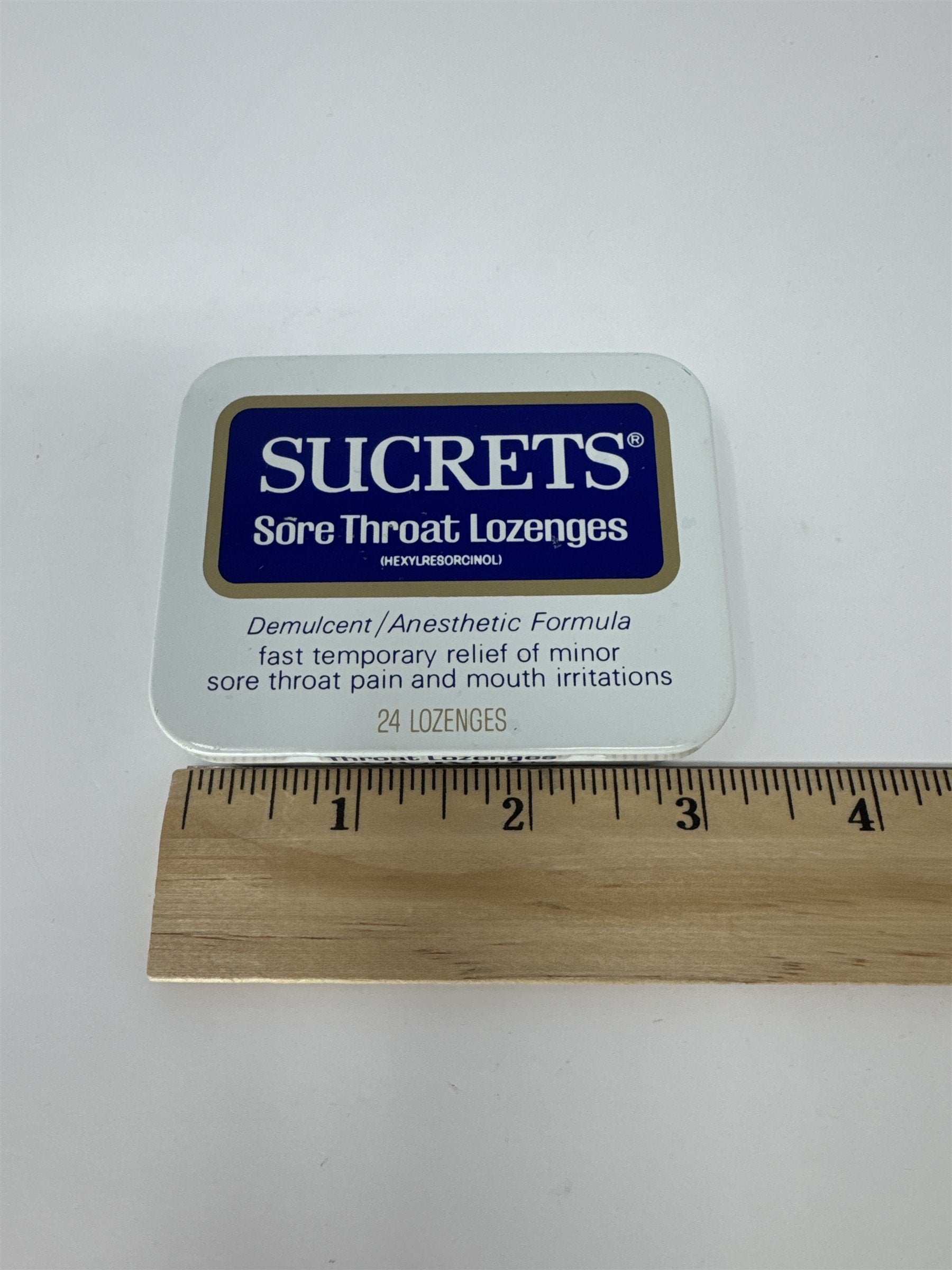 Vintage Sucrets Calgon Merck Sore Throat Lozenges Tin Container Pittsburgh PA