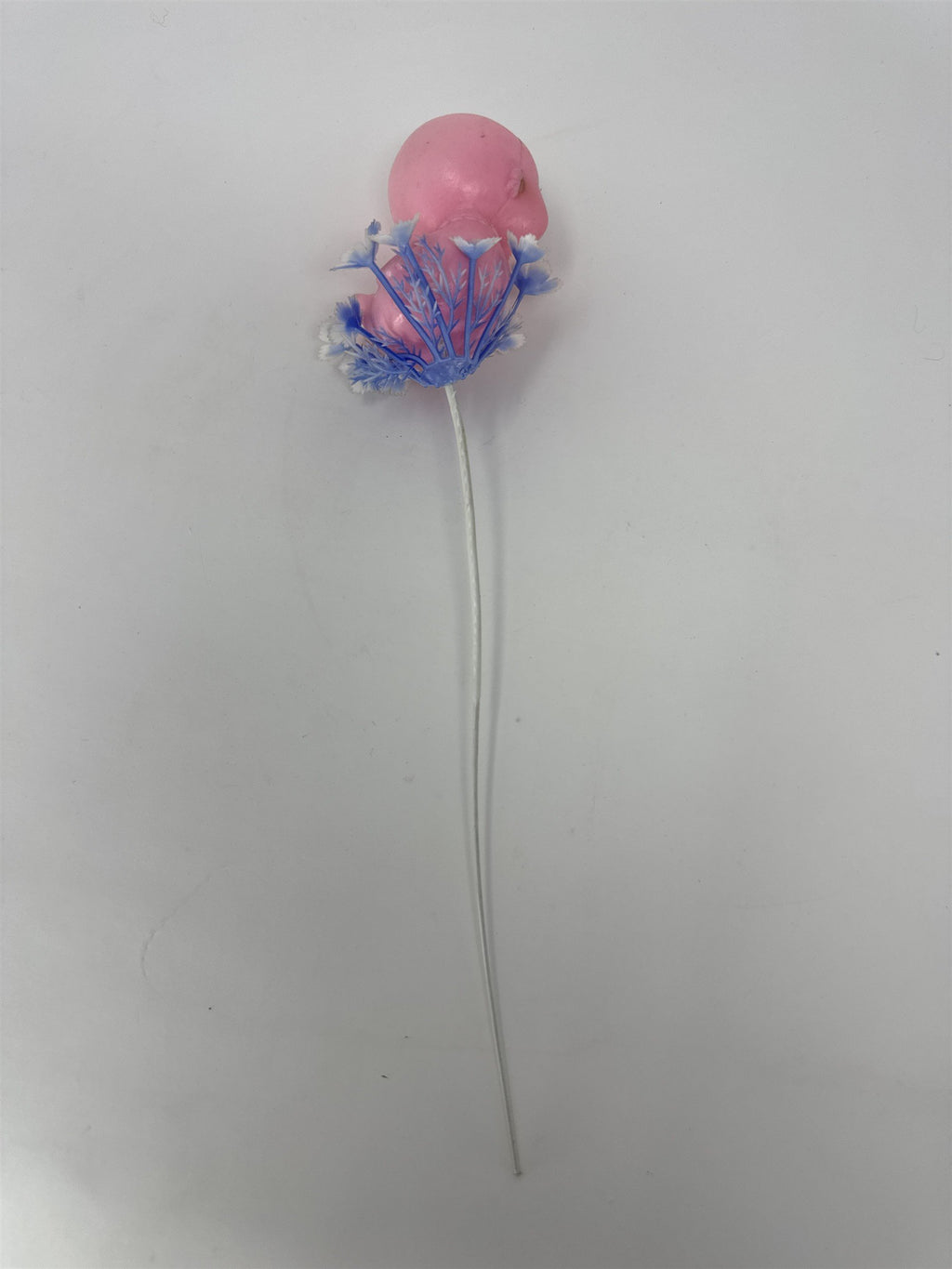 Vtg Pink Plastic Duck Floral Pick Big Eye Duckling Retro MCM Baby Shower Craft