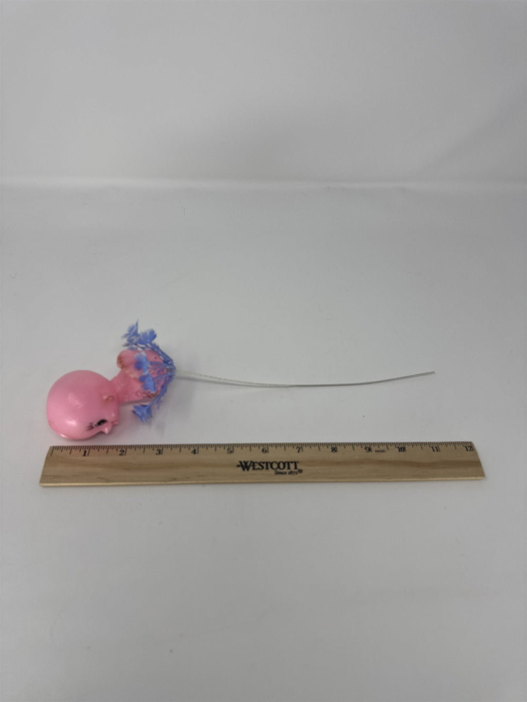 Vtg Pink Plastic Duck Floral Pick Big Eye Duckling Retro Baby Shower Craft MCM