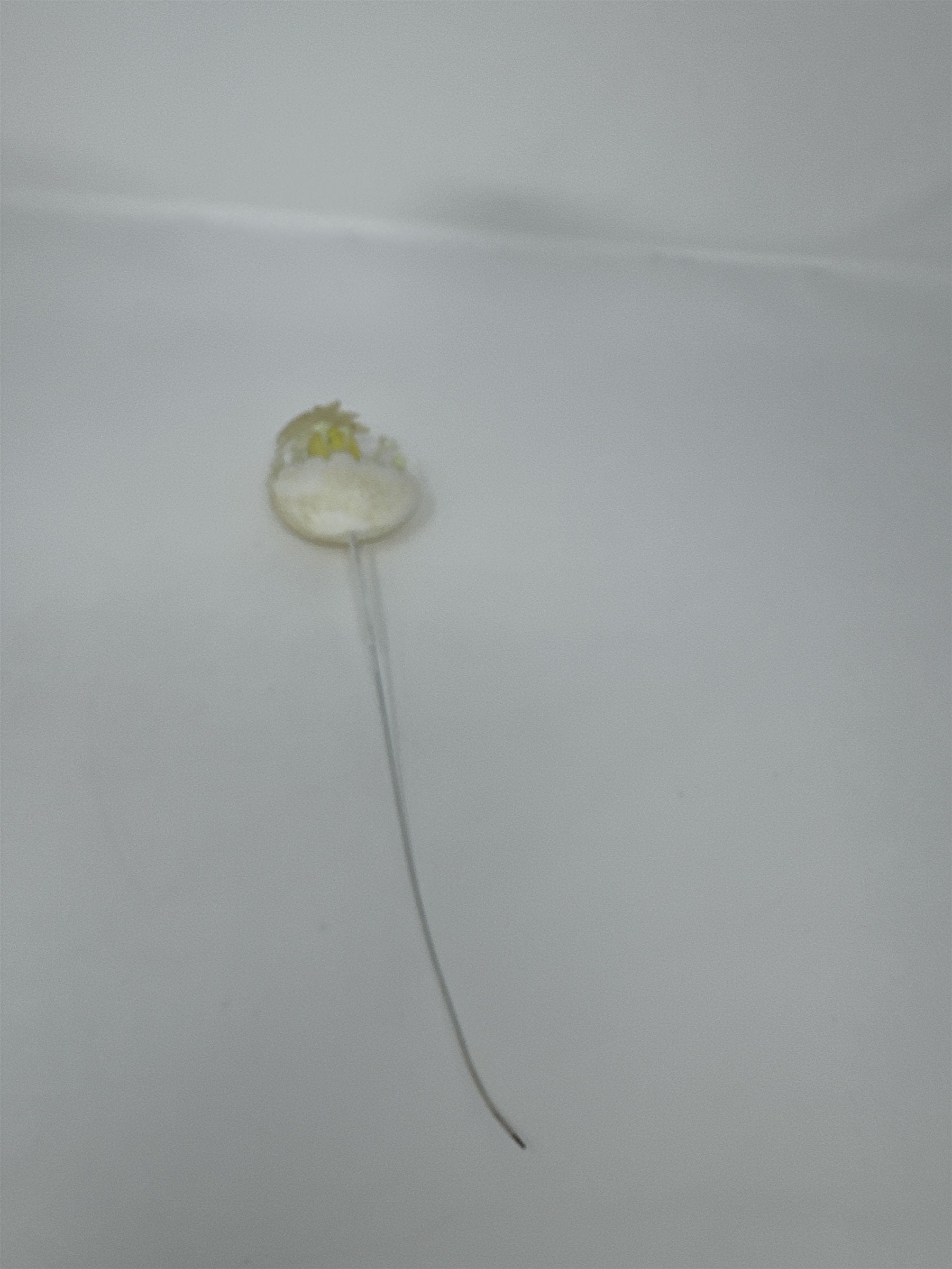 Vtg Sugared Cracked Easter Egg Floral Pick Chick Flower MCM Retro Craft 11"