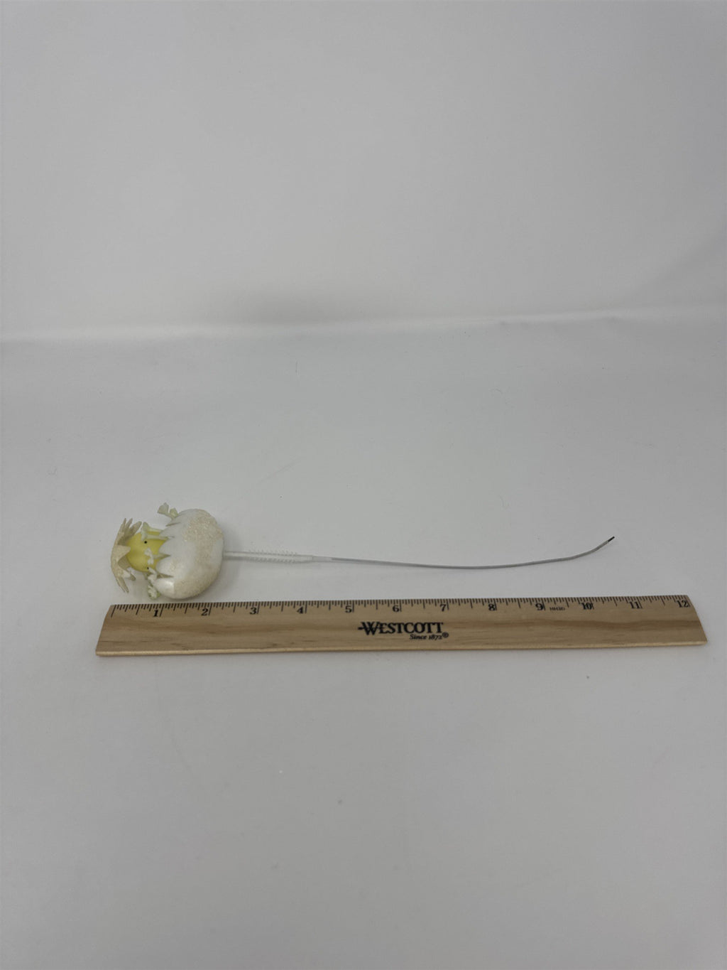 Vtg Sugared Cracked Easter Egg Floral Pick Chick Flower MCM Retro Craft 11"
