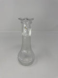 Vtg 6" Randall Clear Glass Ribbed Bud Vase Scalloped Flower Petal Rim MCM Art