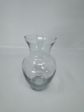Vtg 5" Clear Glass Bud Vase Ribbed Flared Rim Mid Century Modern MCM Decor