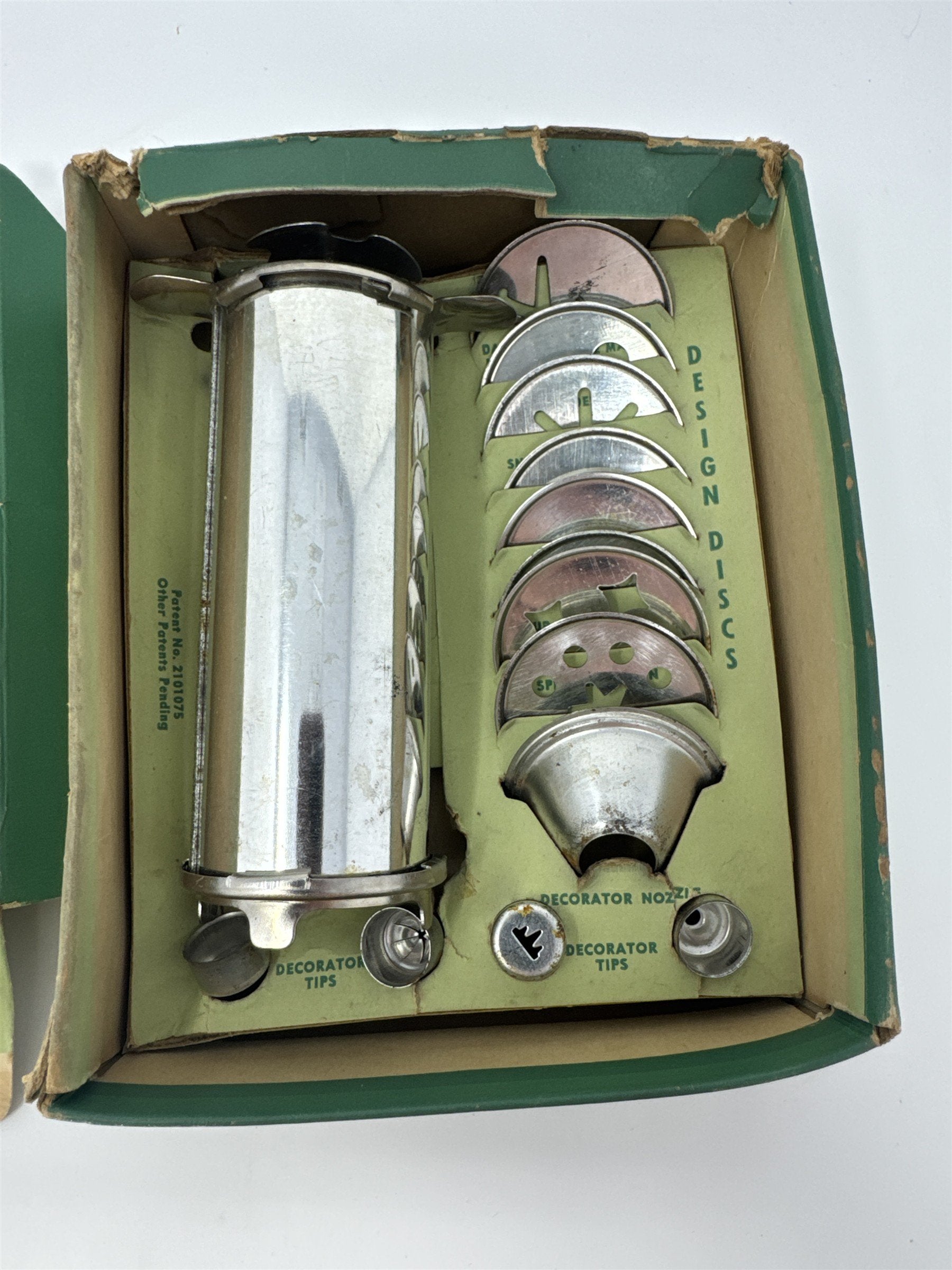 Vintage Enterprise Aluminum Smart Set Cookie Maker Decorator Press Original Box