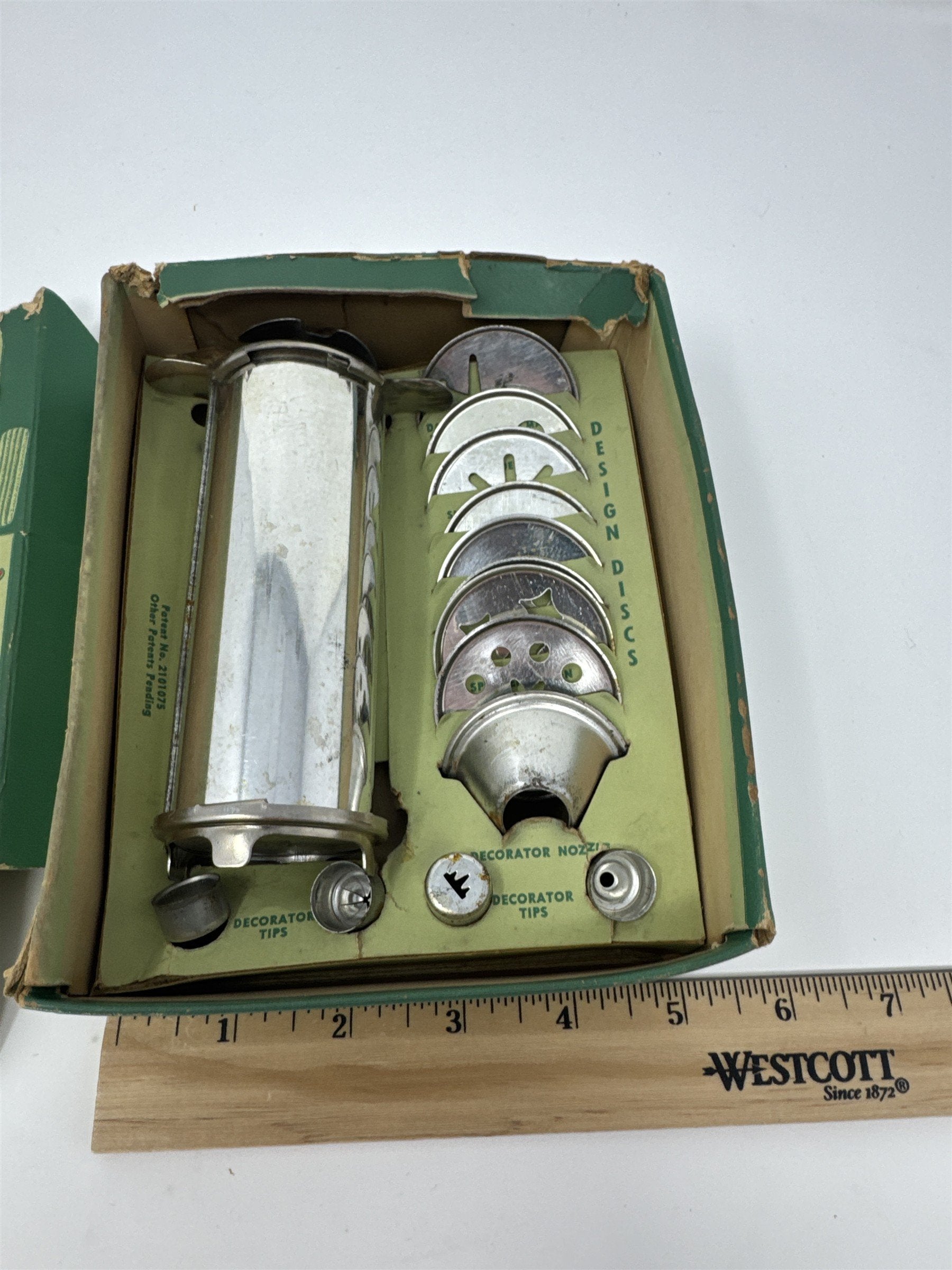 Vintage Enterprise Aluminum Smart Set Cookie Maker Decorator Press Original Box
