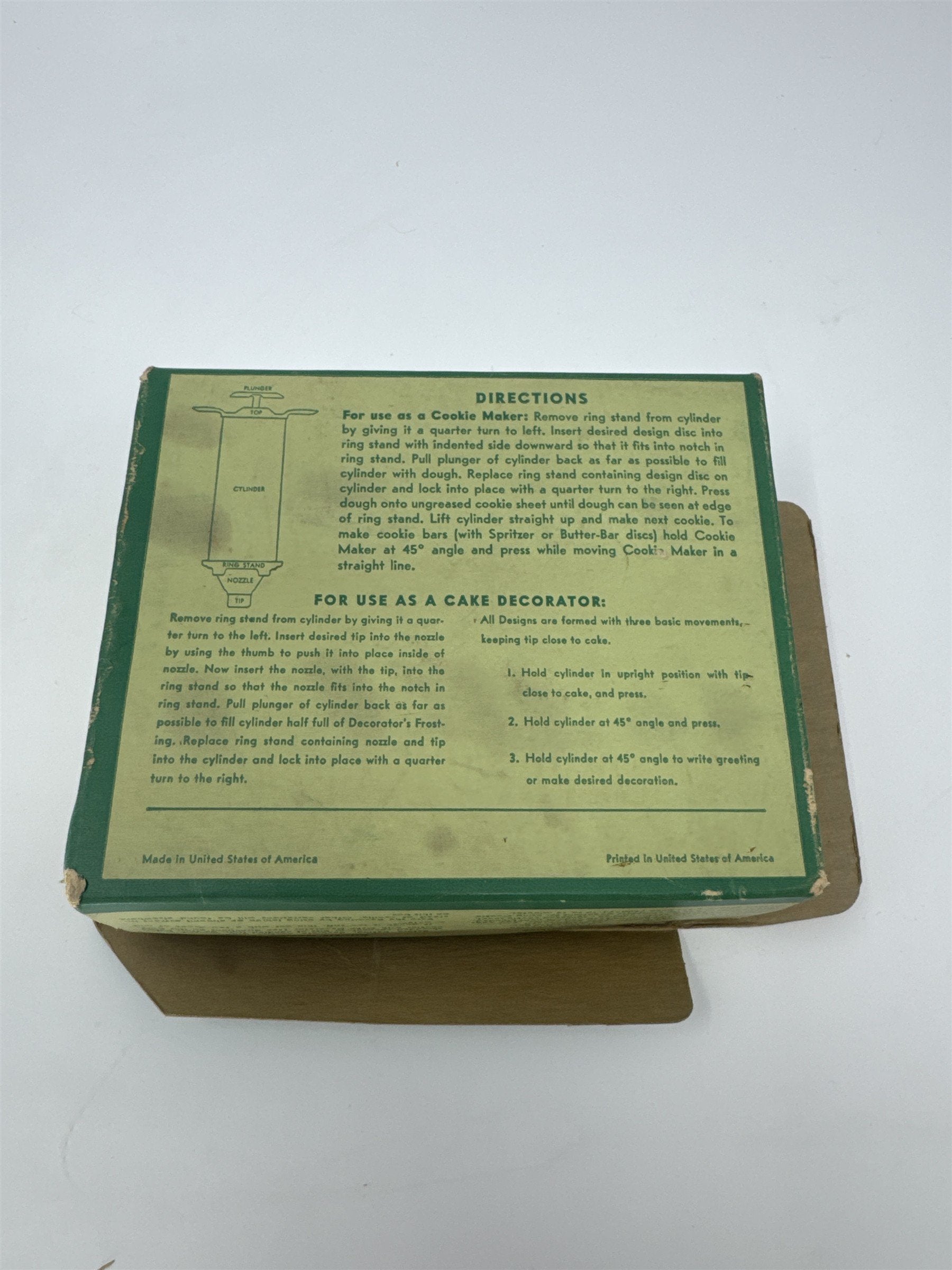 Vintage Enterprise Aluminum Smart Set Cookie Maker Decorator Press Original Box
