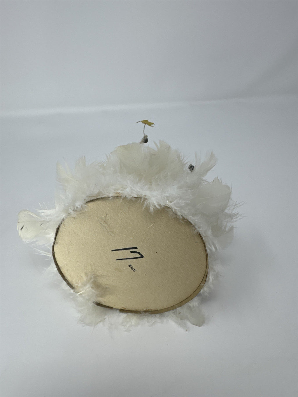 Vintage Japan Spun Cotton Feather Angel Christmas Ornament 8" Star Wand Kitsch