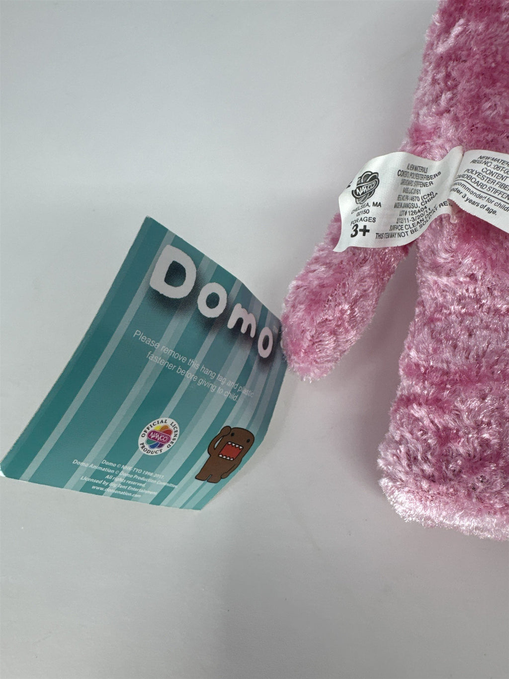 Nanco Pink Domo Kun Plush Stuffed Animal 6.5" Shiny Textured Shaggy NWT RARE