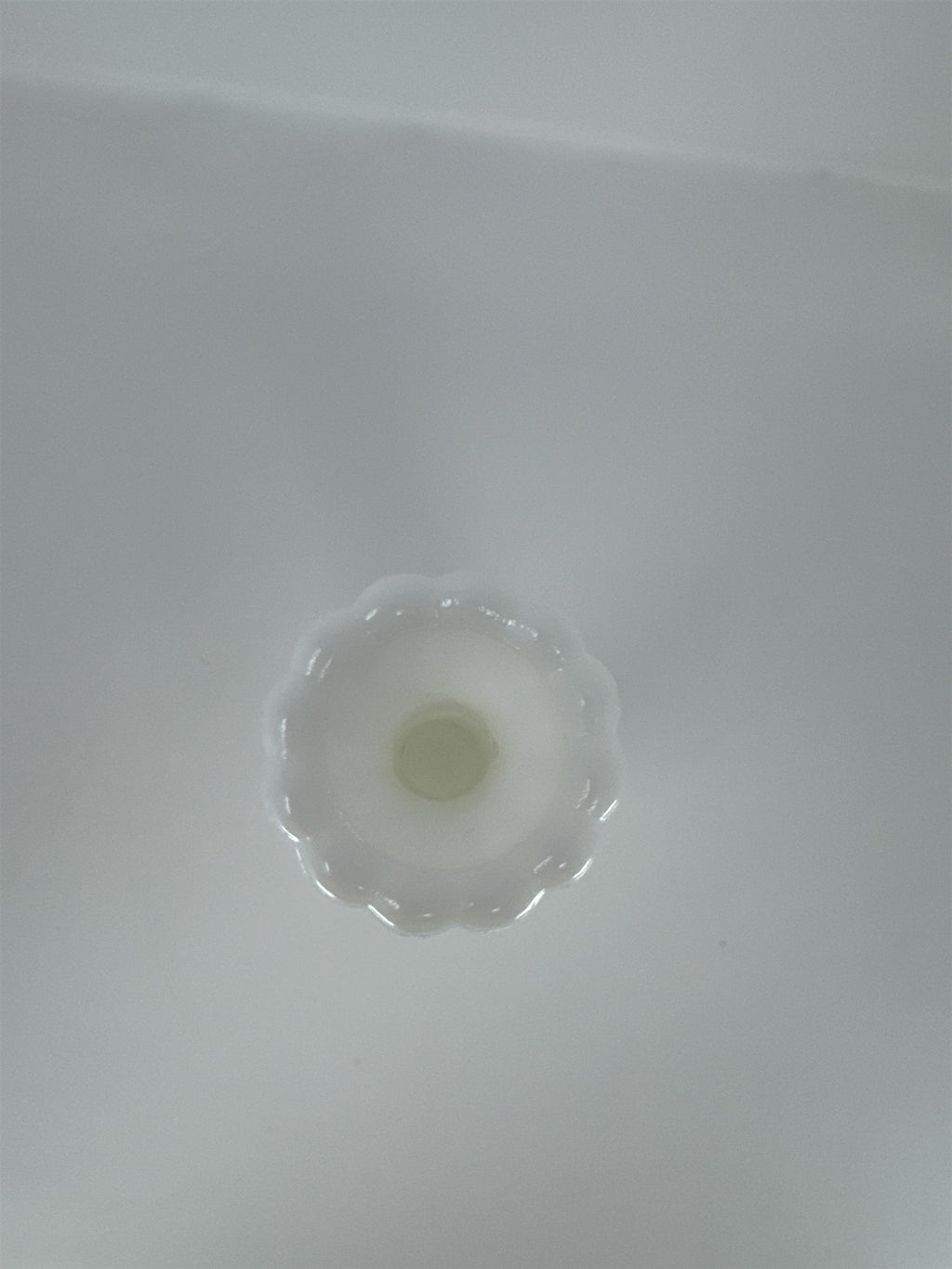 Vintage Milk Glass Bud Vase 9" Stars and Bars Diamond Pattern